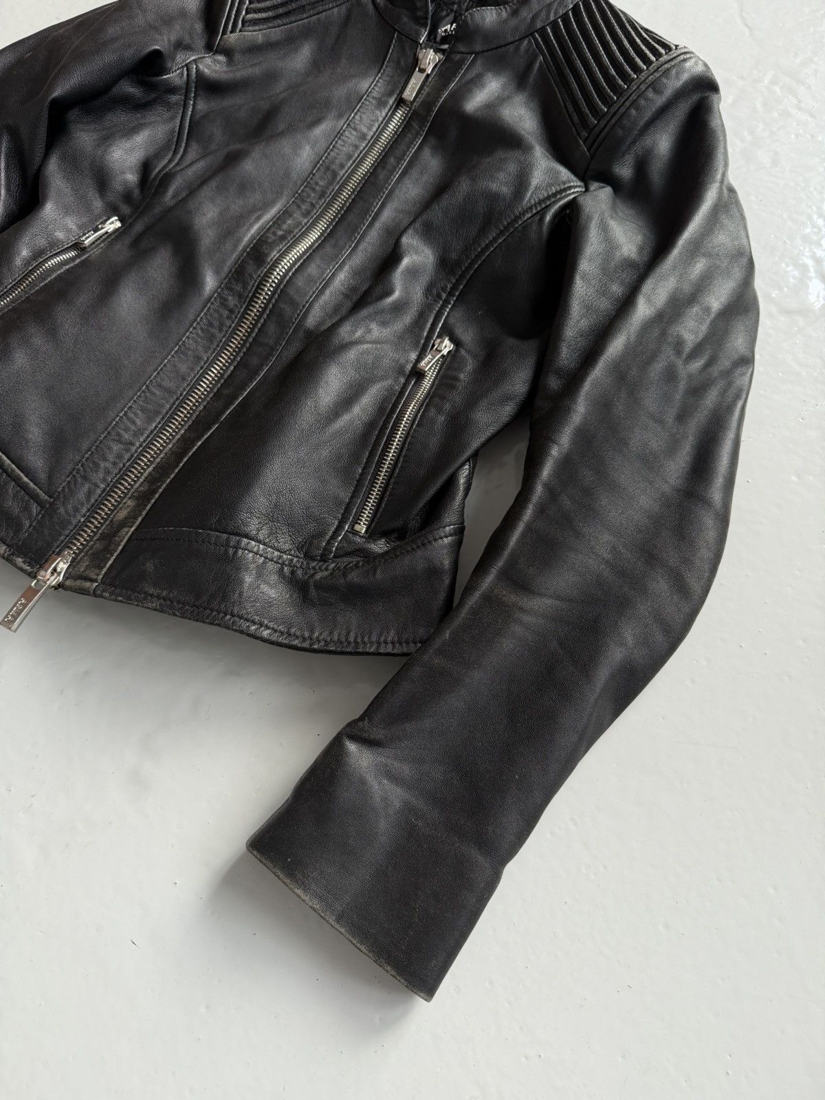 Vintage Vintage archive y2k sheep leather biker jacket Size S / US 4 / IT 40 - 5 Thumbnail