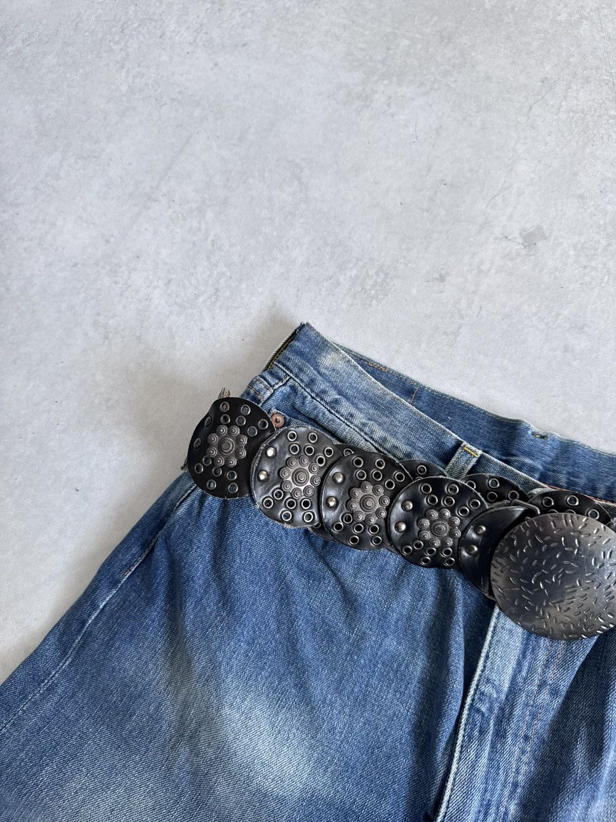 KMRii Vintage KMRii Style Studded Leather Belt Avant-Garde Y2K Size ONE SIZE - 3 Thumbnail