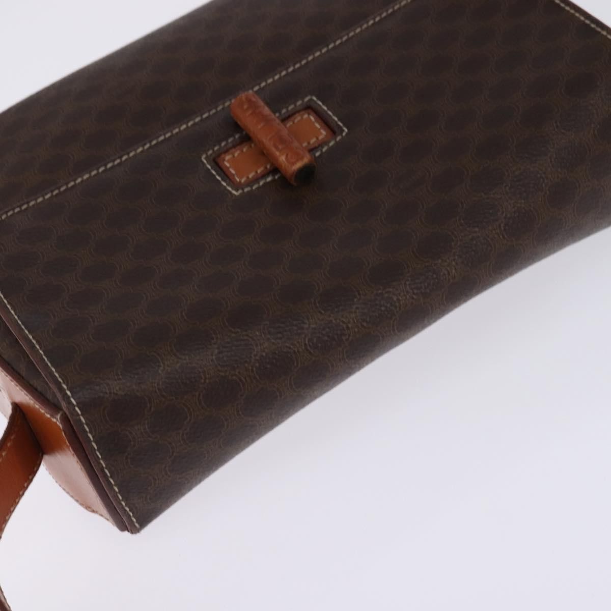 Celine CELINE Macadam Canvas Shoulder Bag Pvc Leather Brown Gold Size ONE SIZE - 6 Thumbnail