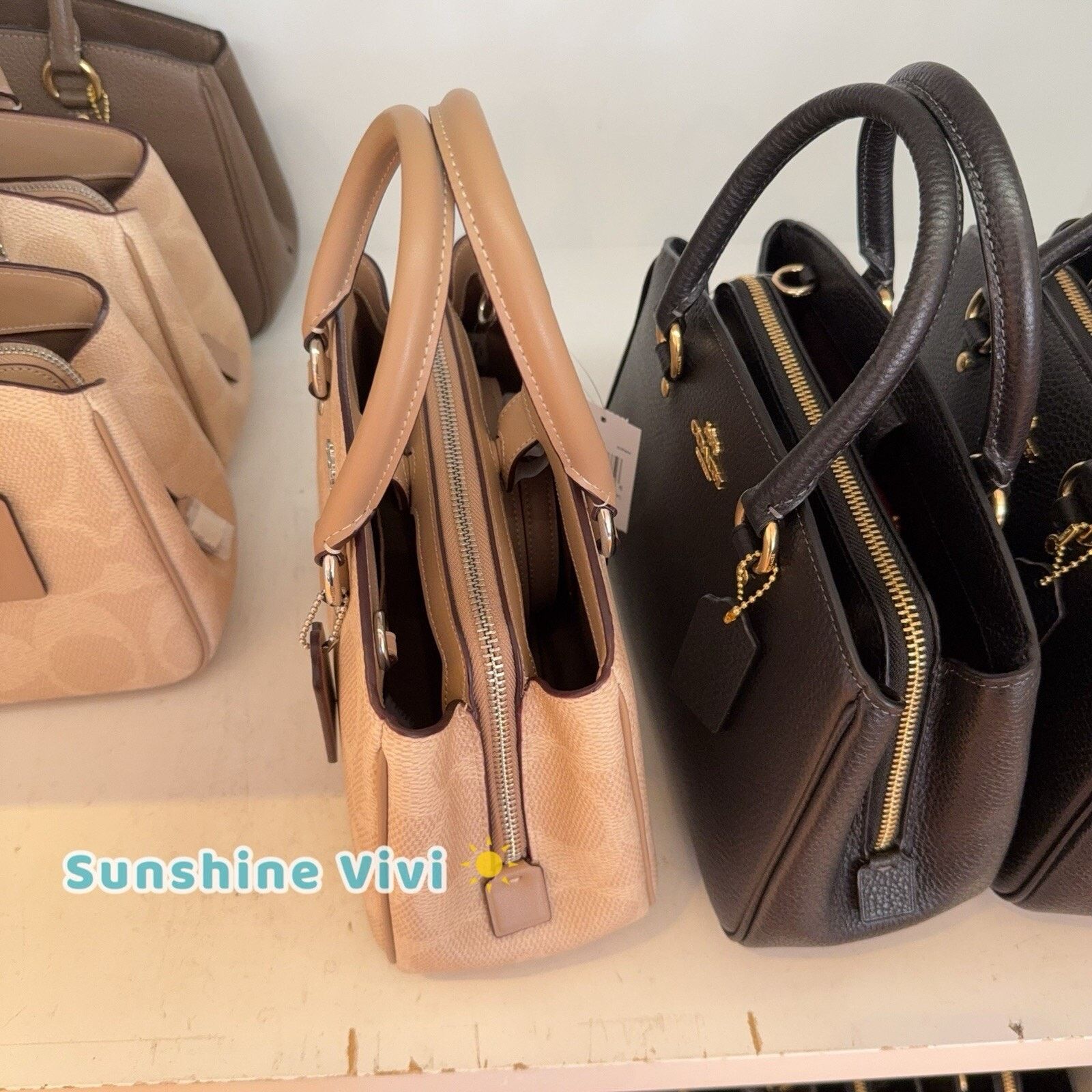 Coach NWT Coach Savannah Small Carryall Bag CAL53 Sand/Taupe Size ONE SIZE - 5 Thumbnail