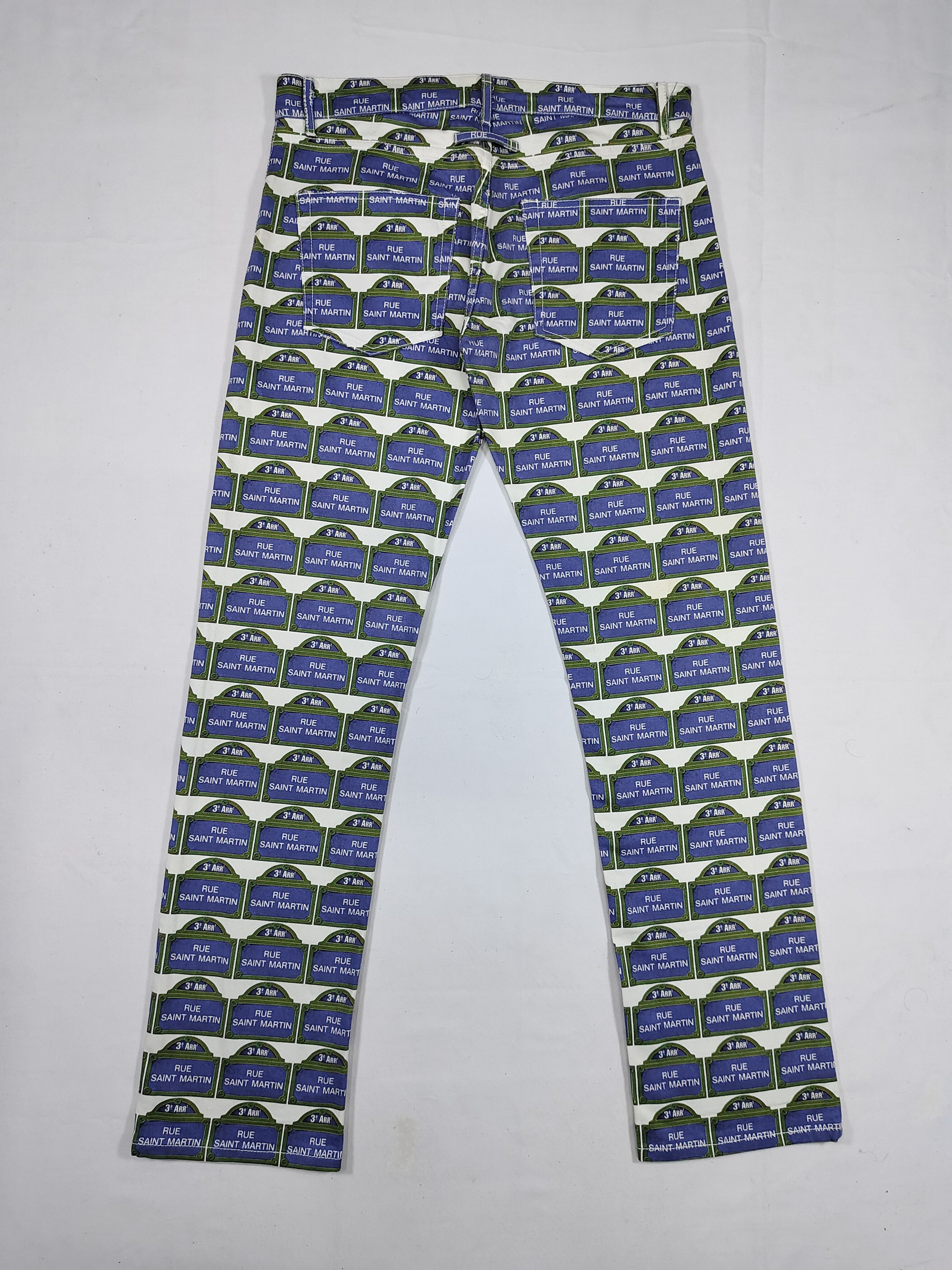 Jean Paul Gaultier JPG❤️‍🔥Paris Street Archive AOP Rue Saint Martin Print Jean Size US 31 - 5 Thumbnail