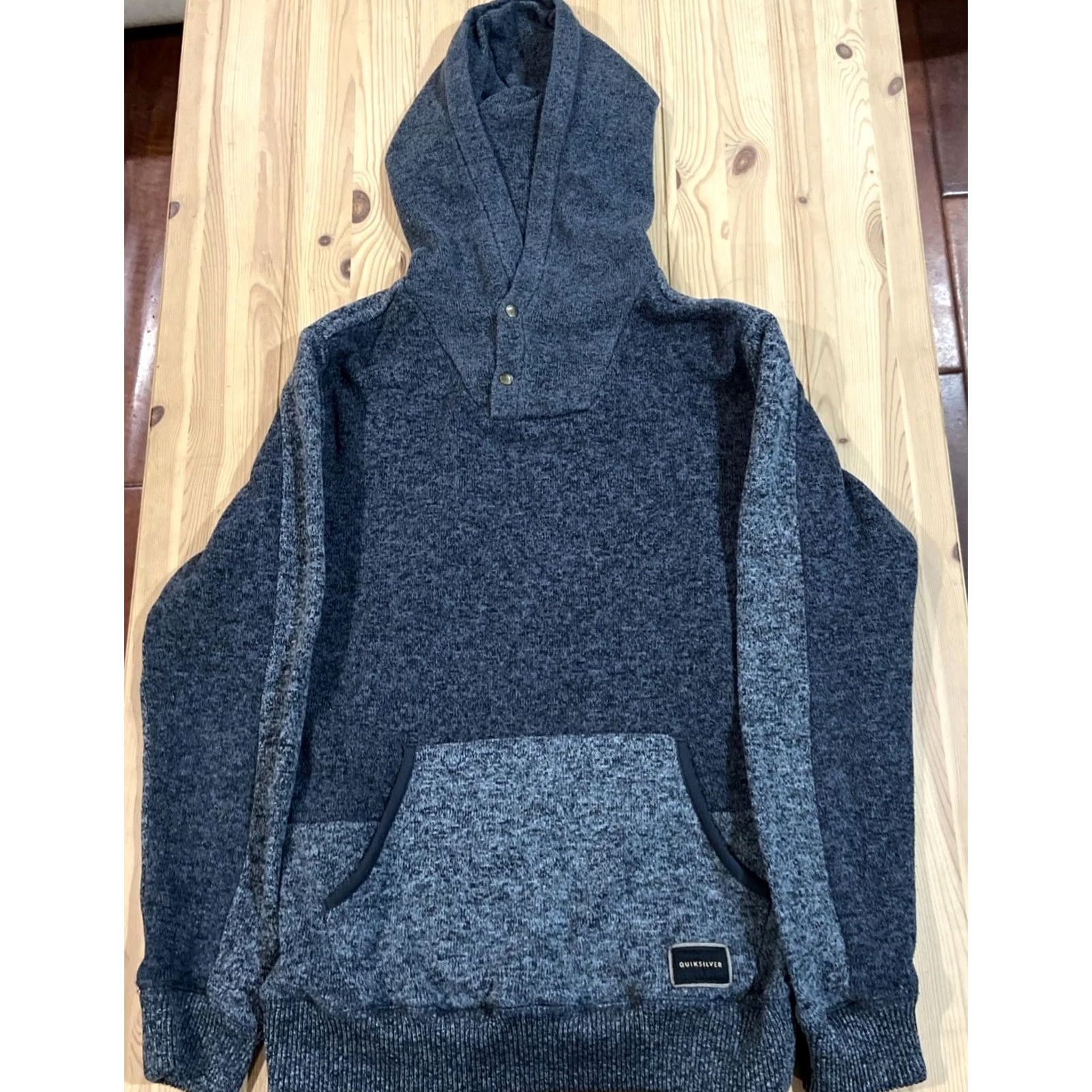 Quiksilver Quiksilver Pullover Hoodie Men’s Size L Gray Heavyweight Sweatshirt Long Sleeve Hooded Pockets Size US L / EU 52-54 / 3 - 2 Thumbnail