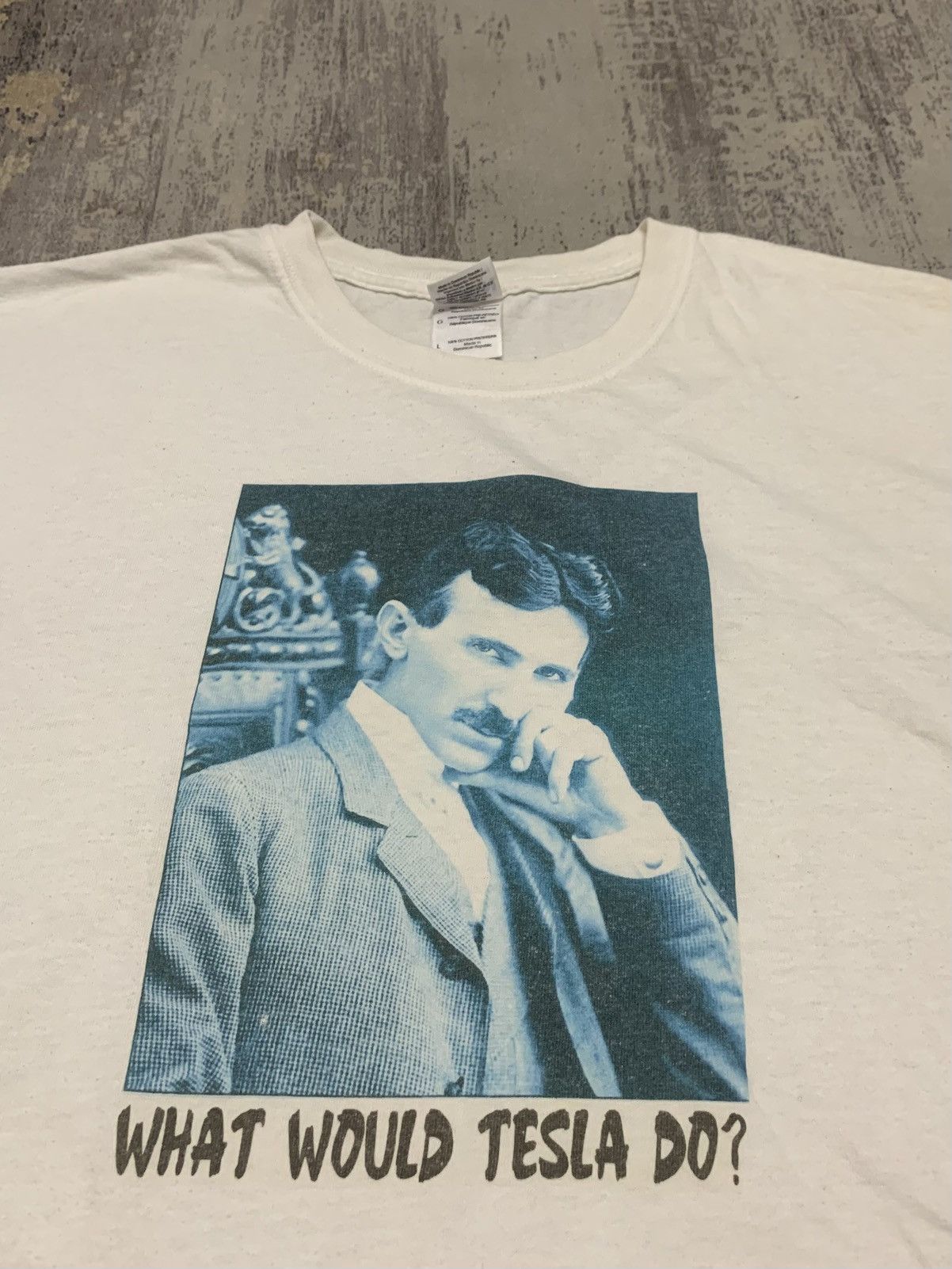 Vintage Vintage Nikola Tesla Photo Tee Size US L / EU 52-54 / 3 - 2 Thumbnail