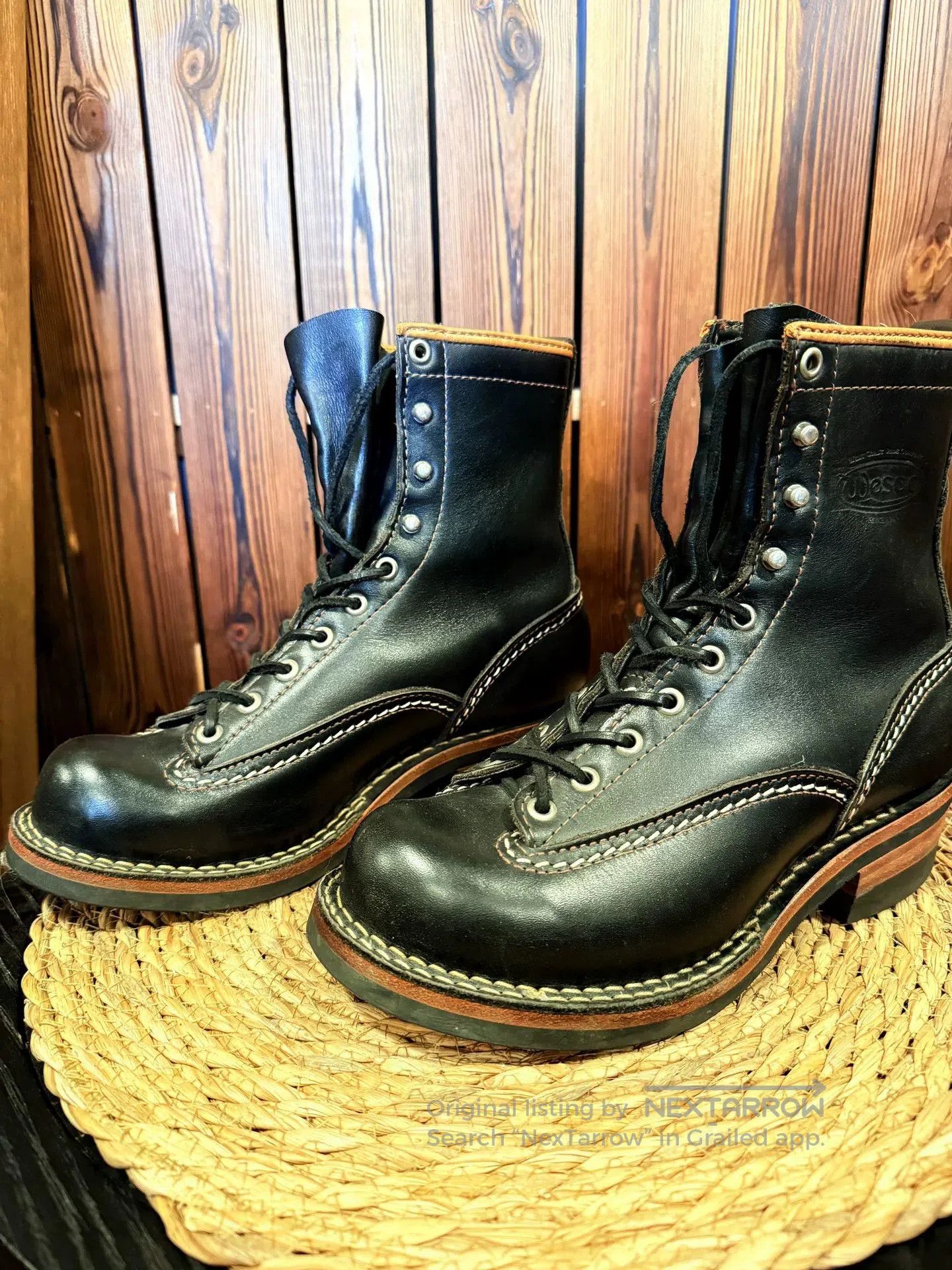 WESCO Wesco Jobmaster Black Leather Boots. Size US 6.5 / EU 39-40 - 2 Thumbnail