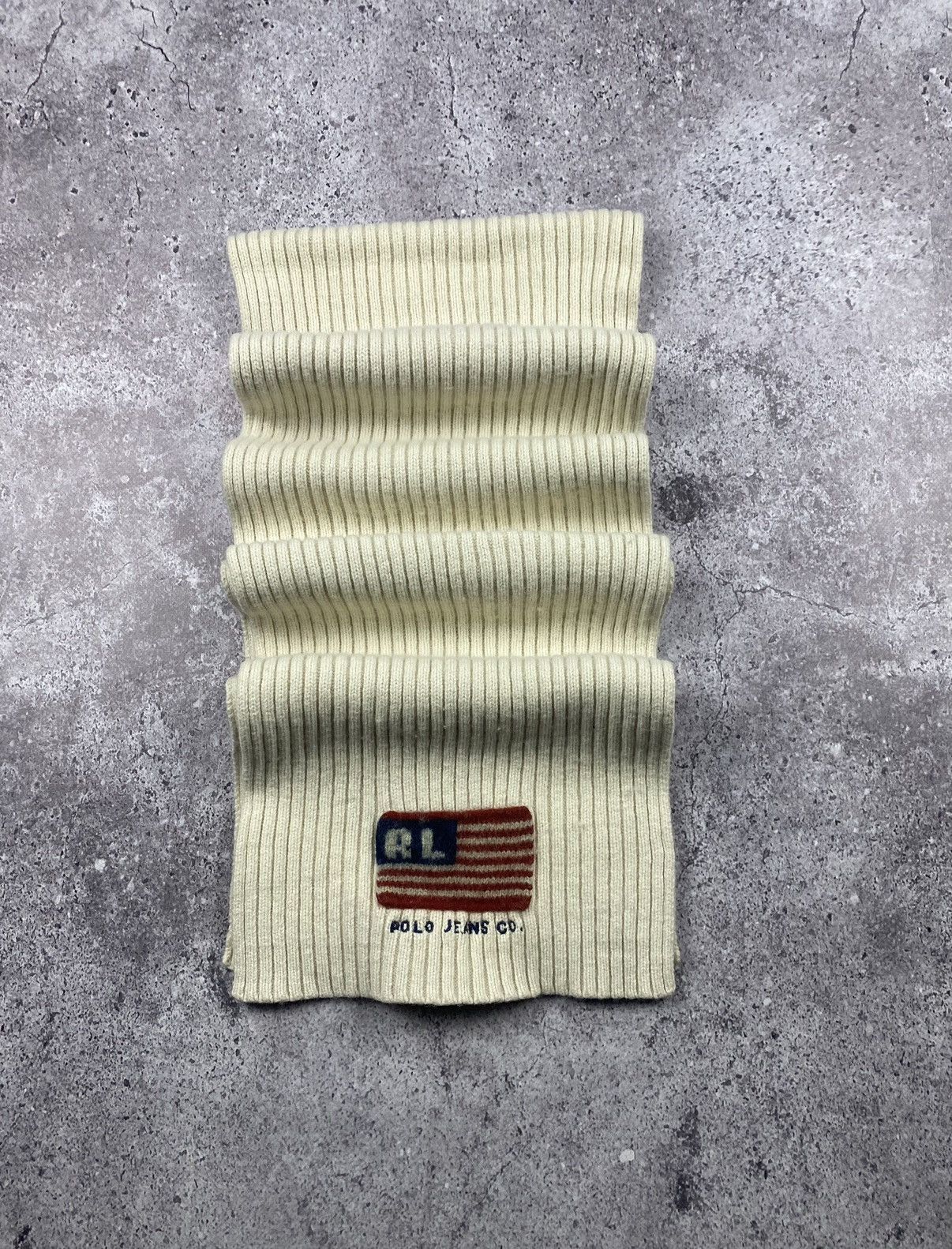 Polo Ralph Lauren × Vintage POLO 🇺🇸 Ralph Lauren vintage USA flag knitted scarf RRL Size ONE SIZE - 1 Thumbnail