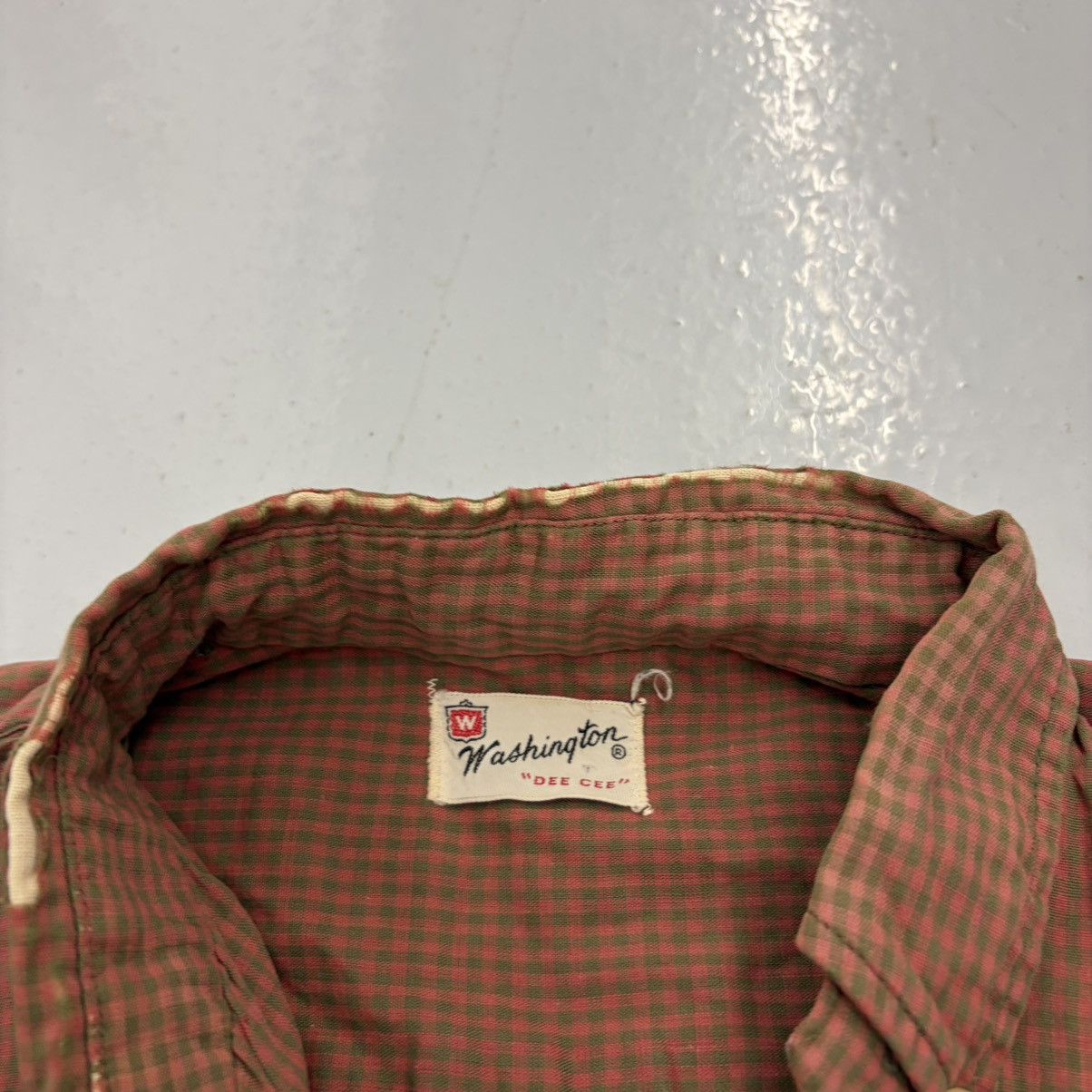 Other Vintage 60s Washington Dee Cee Red/Green Check Cotton Shirt Size US M / EU 48-50 / 2 - 5 Thumbnail