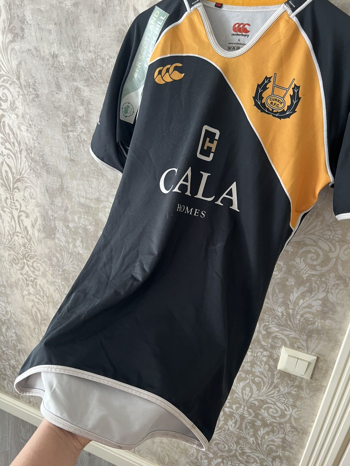 Canterbury of New Zealand Vintage Canterbury Currie RFC Rugby Jersey #20 Subway Shirt Size US L / EU 52-54 / 3 - 8 Thumbnail