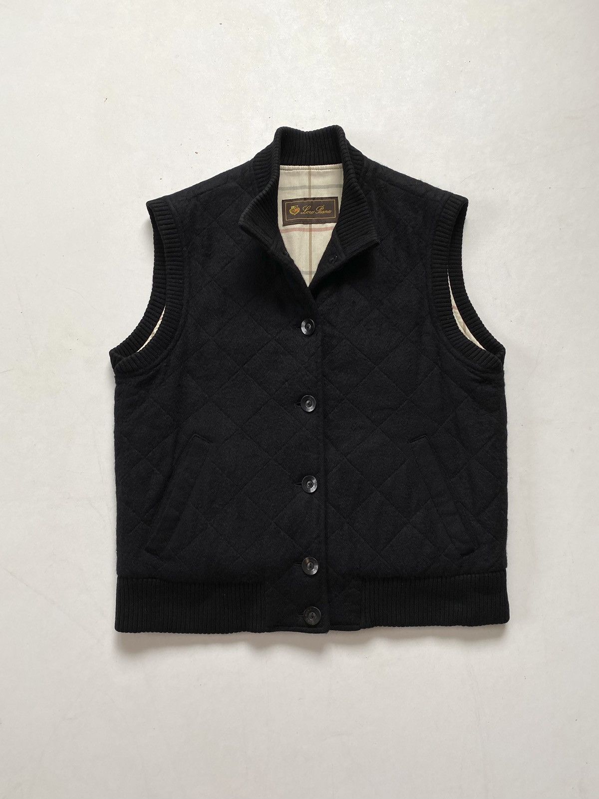 Loro Piana 🔥RRP 2400$ Loro Piana Diamond Quilted 100% Cashmere Vest Size S / US 4 / IT 40 - 1 Thumbnail