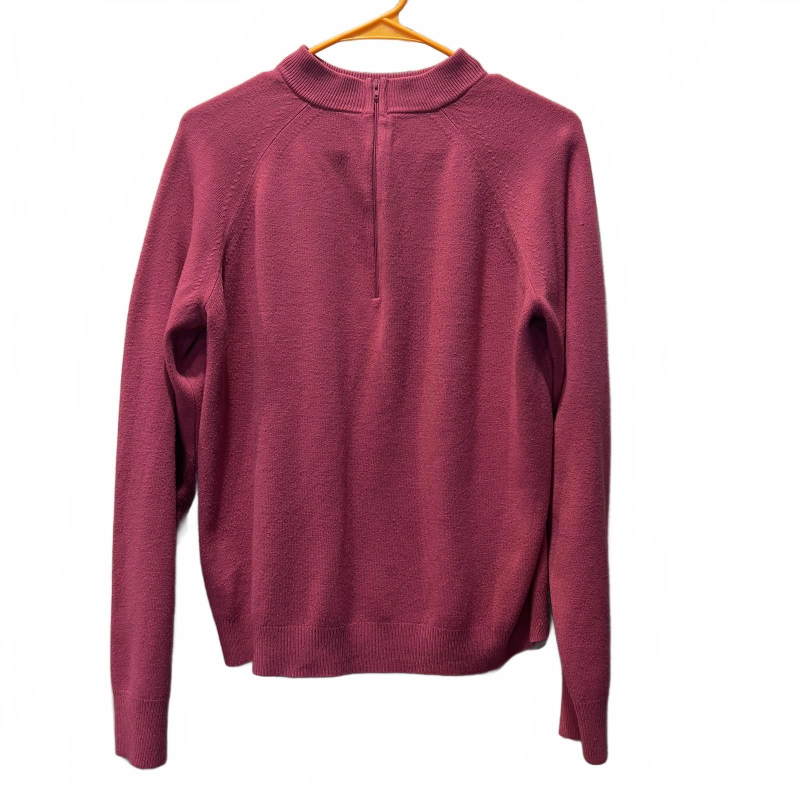 Unknown London Women's Pink Long Sleeve Half-Zip Sweater Size L / US 10 / IT 46 - 1 Thumbnail