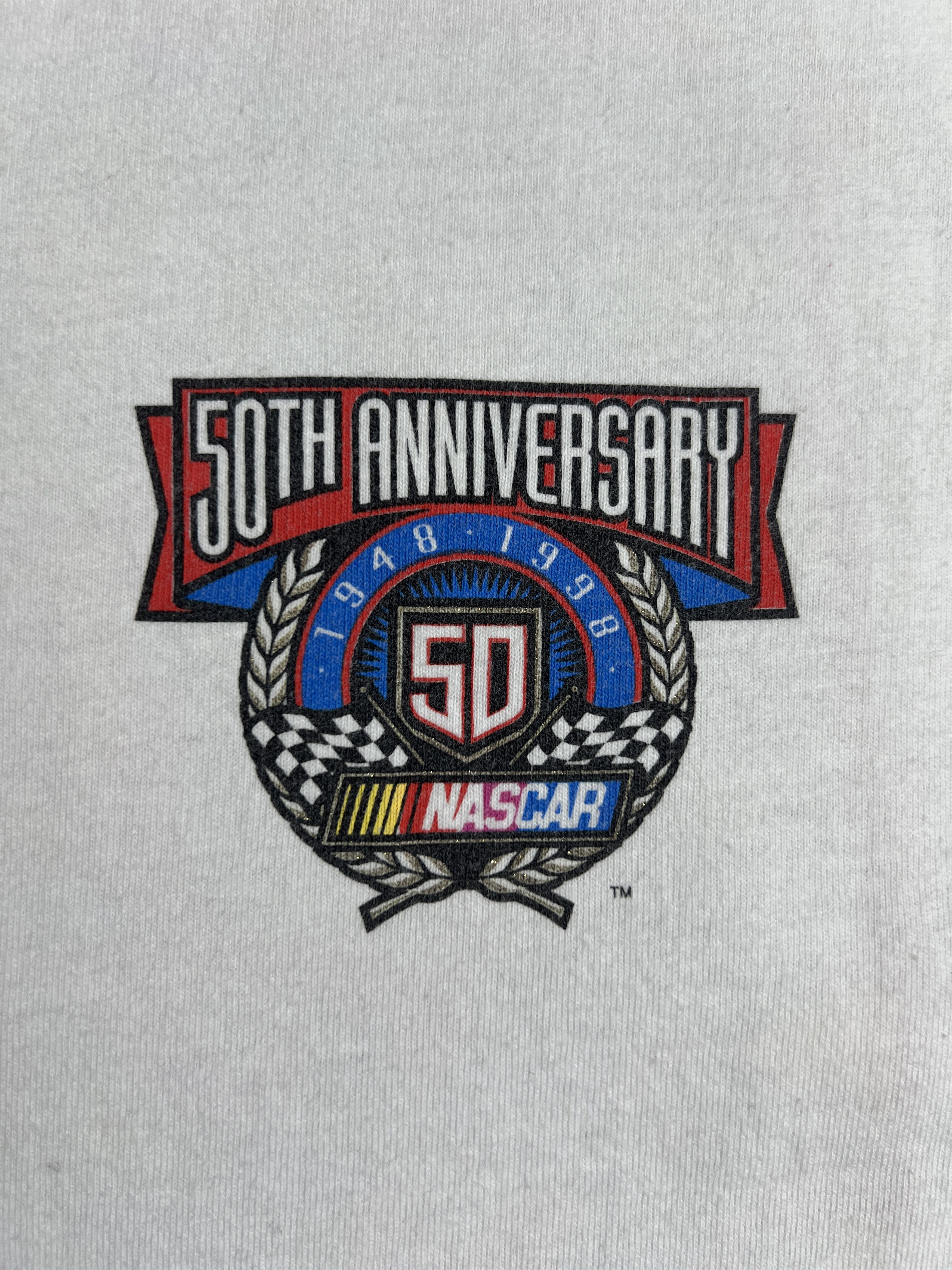 NASCAR Vintage 90s NASCAR 50th Anniversary Graphic Tee (XL) GTME506 Size US XL / EU 56 / 4 - 6 Thumbnail