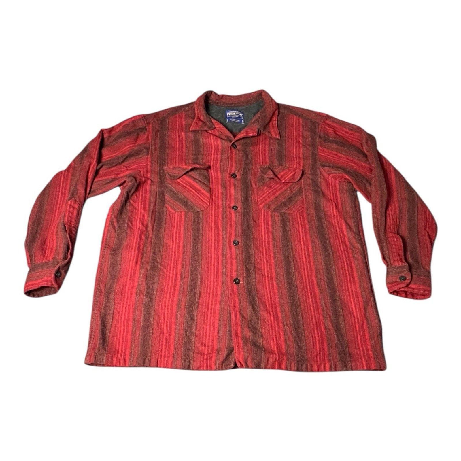 Pendleton Pendleton VTG Mens Plaid Wool Flannel Board Shirt Red XL Size US XL / EU 56 / 4 - 1 Thumbnail