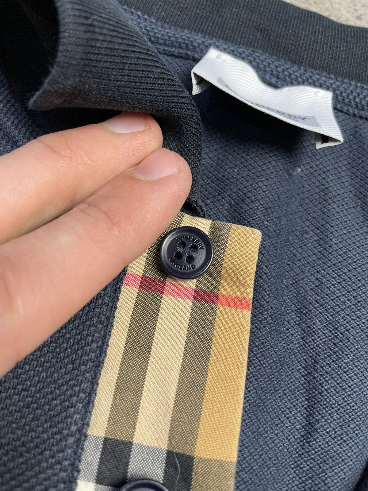 Burberry Navy Burberry Polo Shirt size XXL Size US XXL / EU 58 / 5 - 7 Thumbnail
