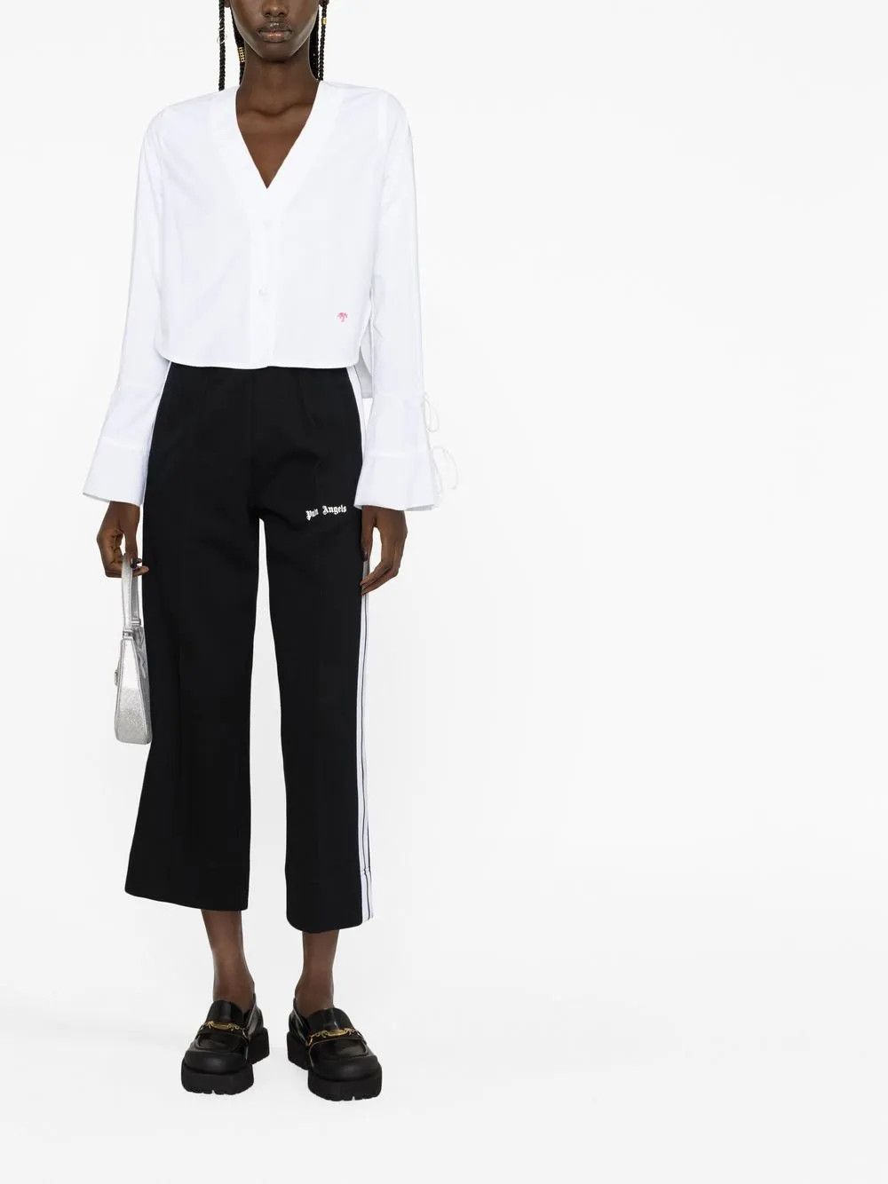 Palm Angels o1y1125 Solid Color Shirt in White Size M / US 6-8 / IT 42-44 - 4 Thumbnail