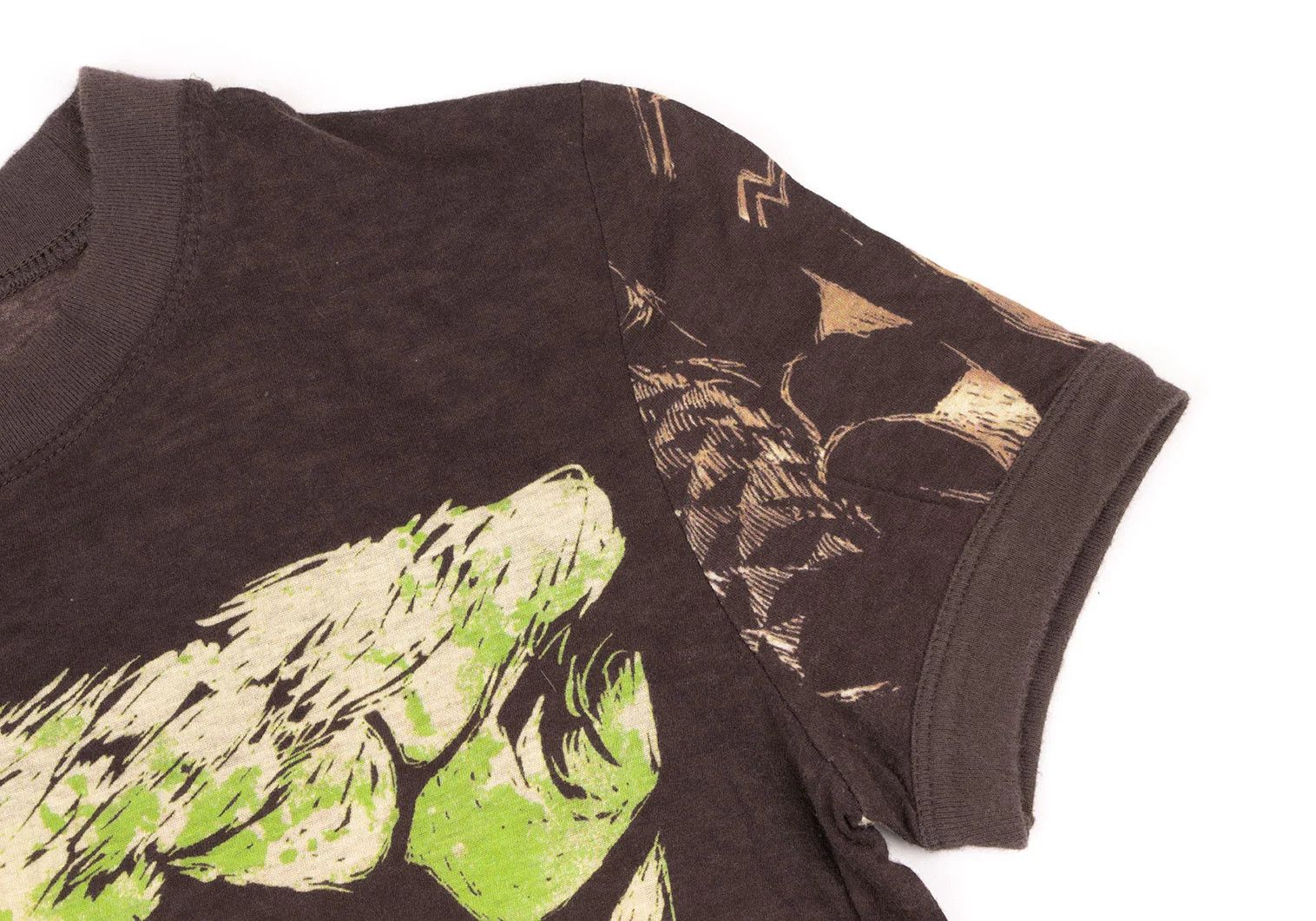 Jean Paul Gaultier Native Print Contrast T-Shirt in Brown Green Pink Size US M / EU 48-50 / 2 - 5 Thumbnail