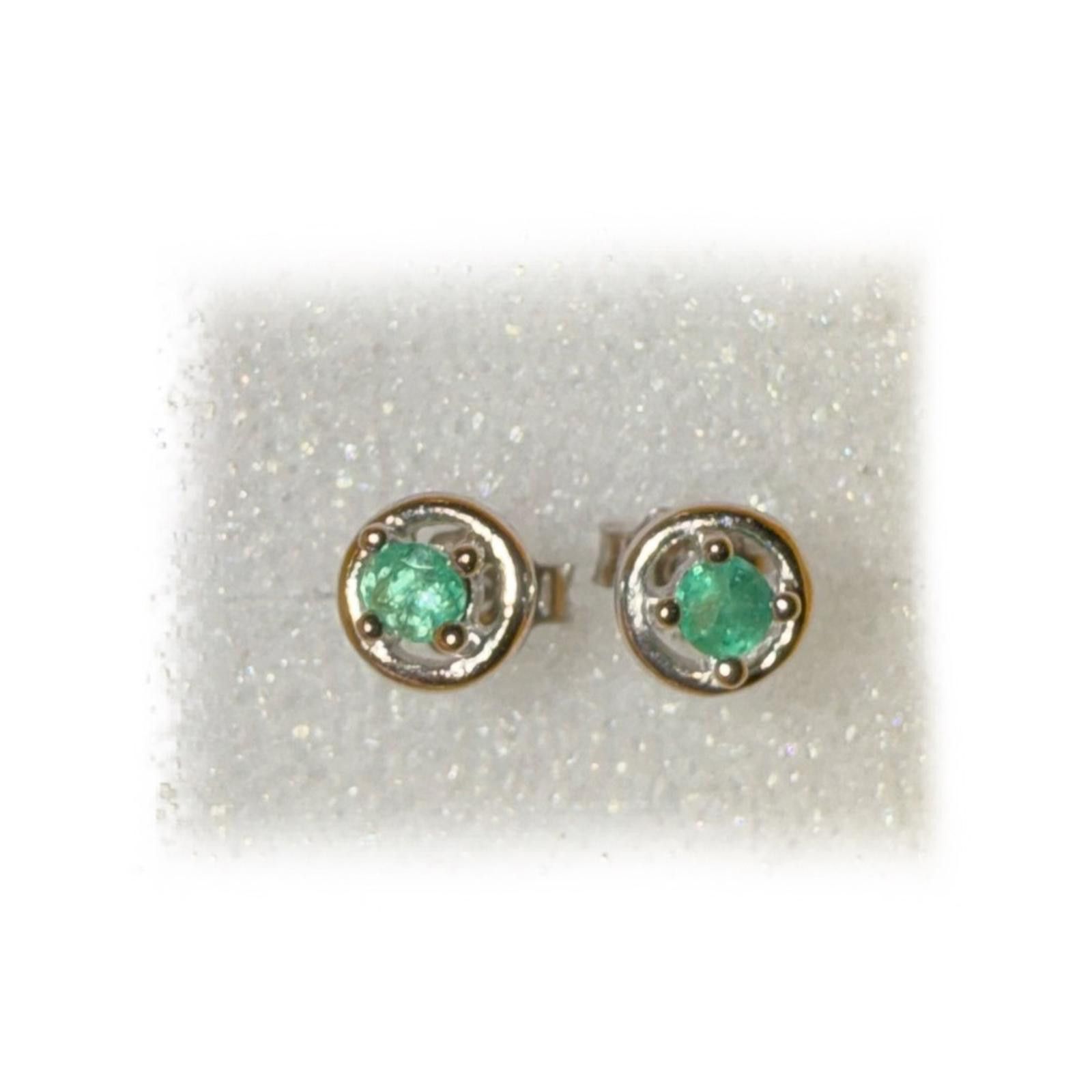 Other NEW Elegant Silver and Green Stud Earrings- Nickel Free Size ONE SIZE - 1 Thumbnail