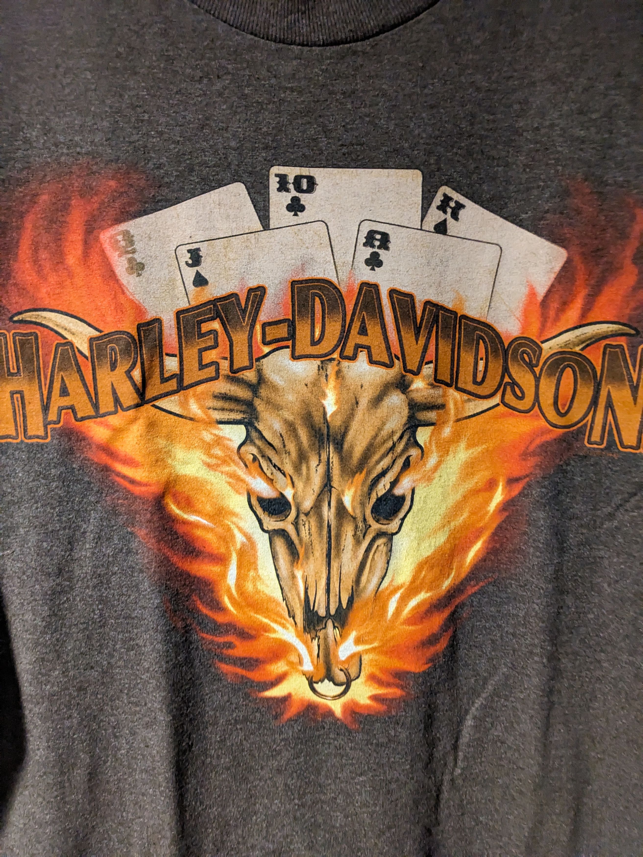 Harley Davidson Vintage 2007 Harley Davidson Motorcycle Ox Head T-Shirt Size US XL / EU 56 / 4 - 2 Thumbnail