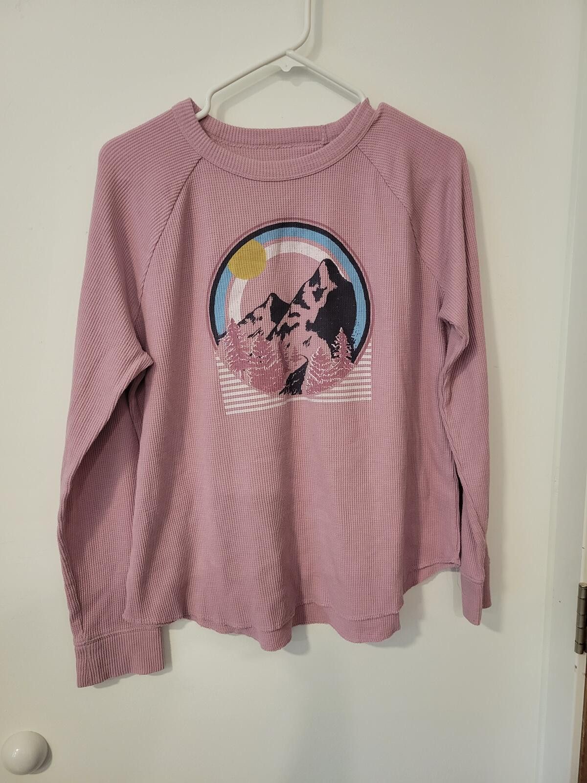 Sonoma Women's Sonoma Long Sleeve Waffle Knit Shirt, Size Large Size L / US 10 / IT 46 - 1 Thumbnail