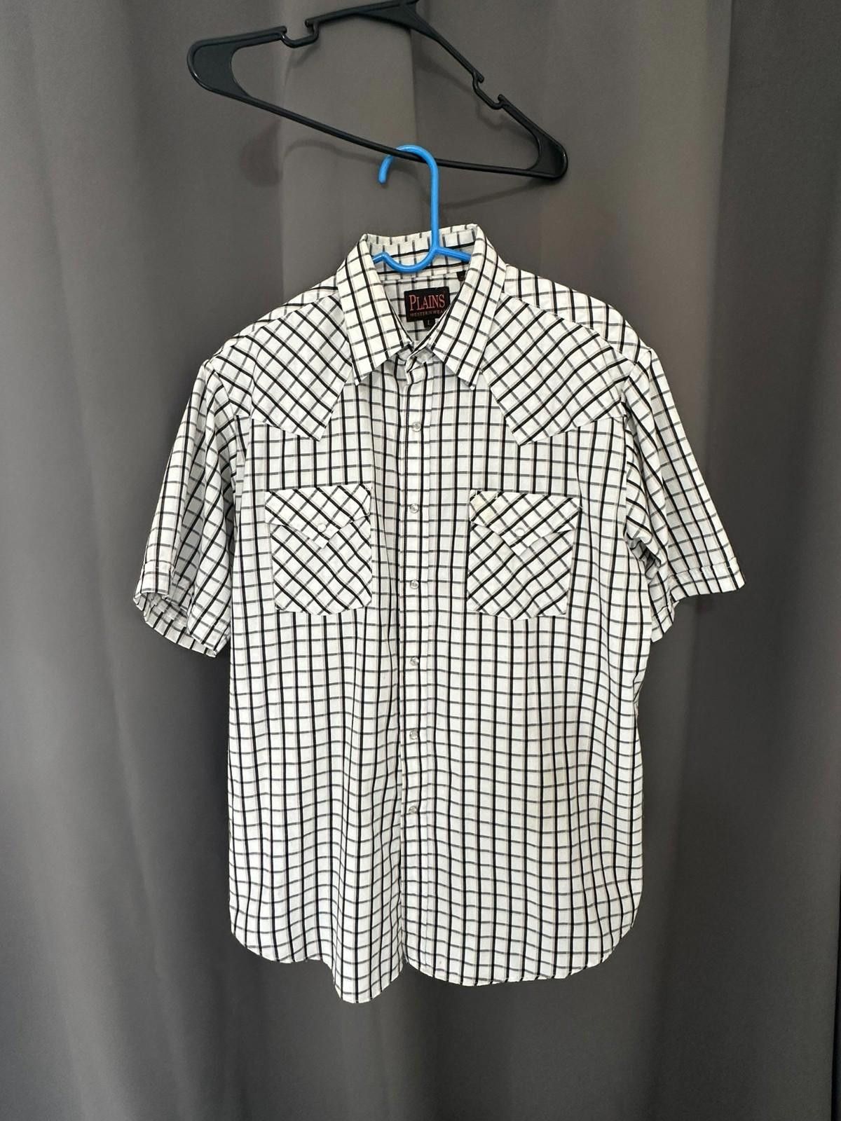 Plain Gravy PLAINS Western Shirt L | Black Plaid | Cowboy Style Size US L / EU 52-54 / 3 - 1 Thumbnail