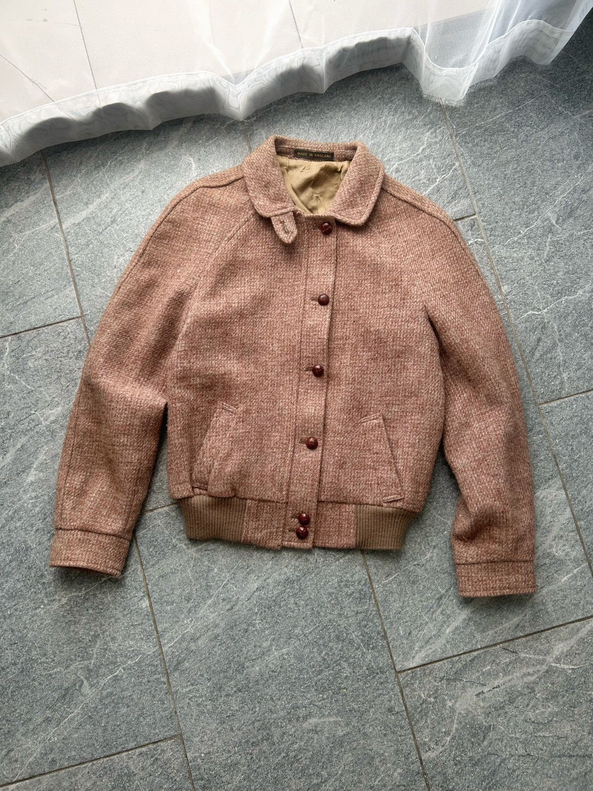 Harris Tweed Vintage jacket bomber orvis harris tweed wool Size S / US 4 / IT 40 - 1 Thumbnail