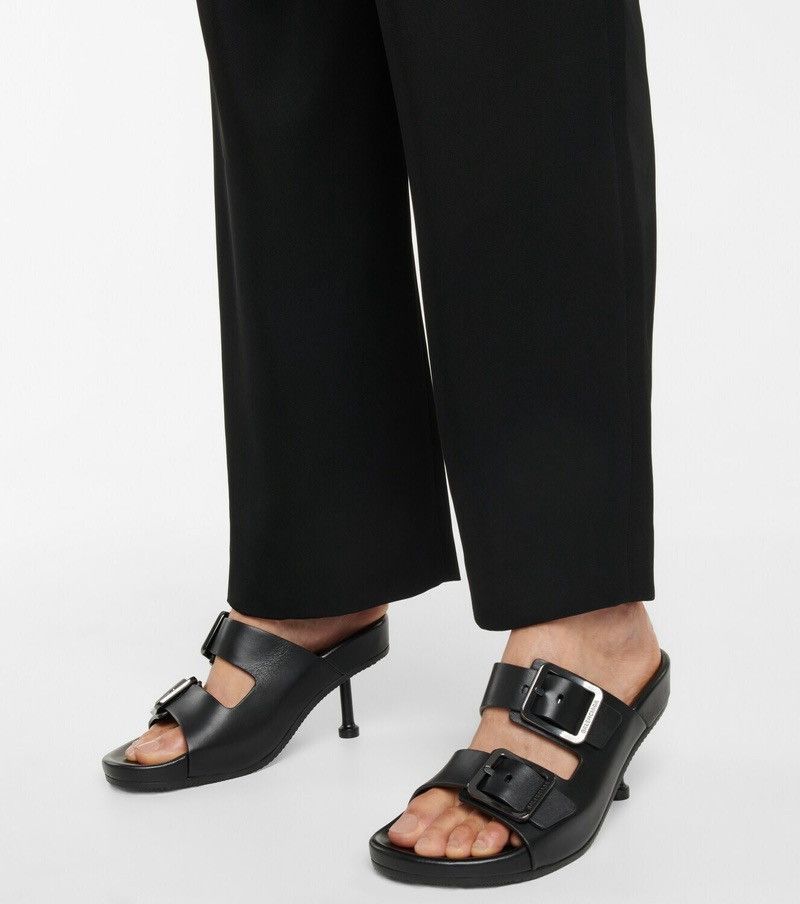 Balenciaga Balenciaga Mallorca heel sandals in black leather Size US 8 / IT 38 - 6 Thumbnail