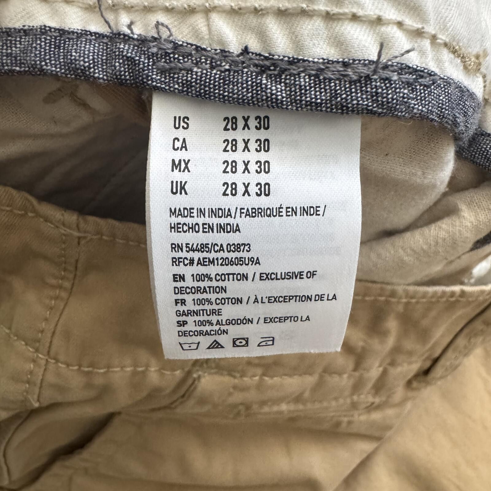American Eagle Outfitters Men's NWT American Eagle Straight Khaki Pants Size 28x30 Size US 28 / EU 44 - 5 Thumbnail
