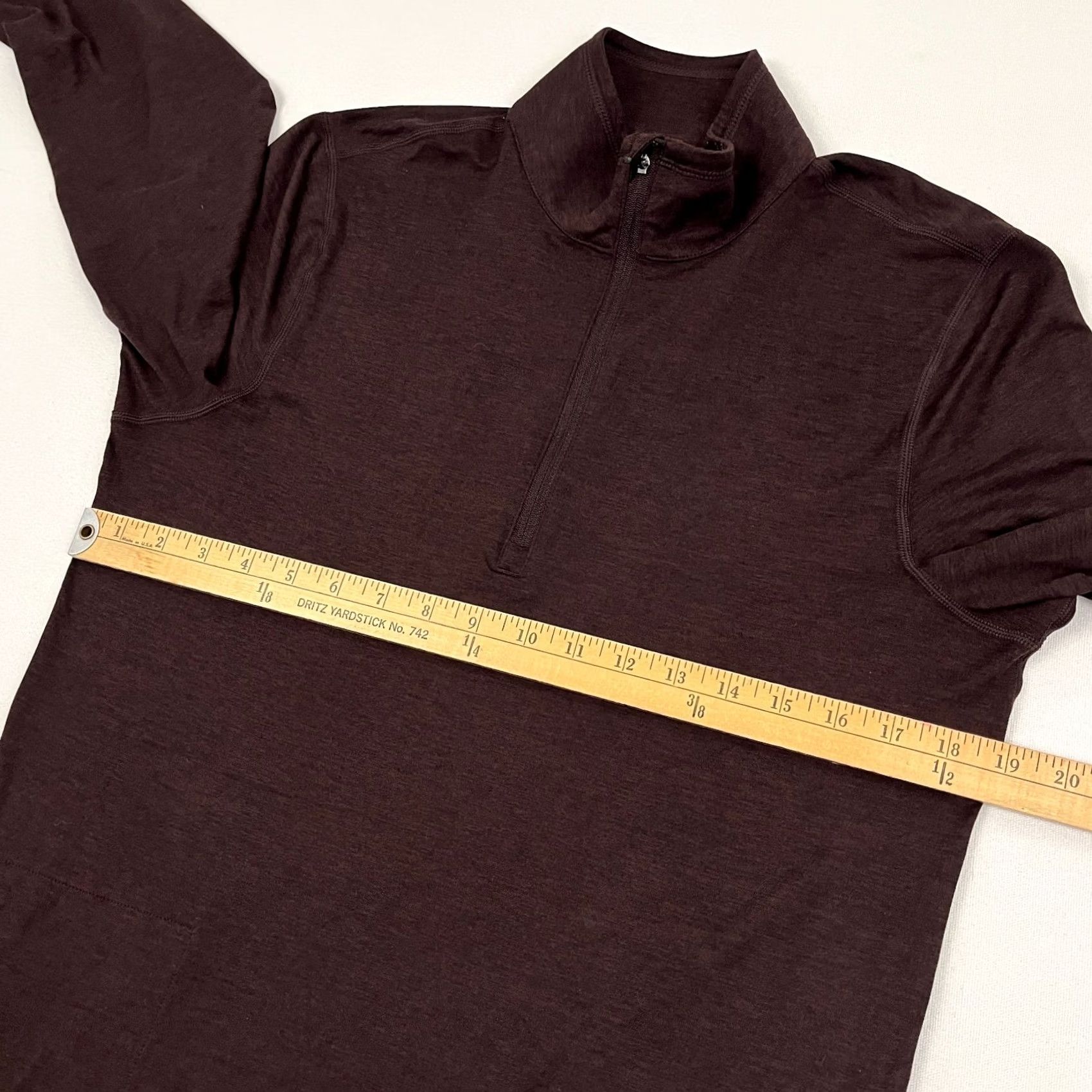 Vuori Vuori Ease Performance Half Zip 2.0 Pullover Mens S Burgundy Maroon Active V221 Jacket Size US S / EU 44-46 / 1 - 5 Thumbnail