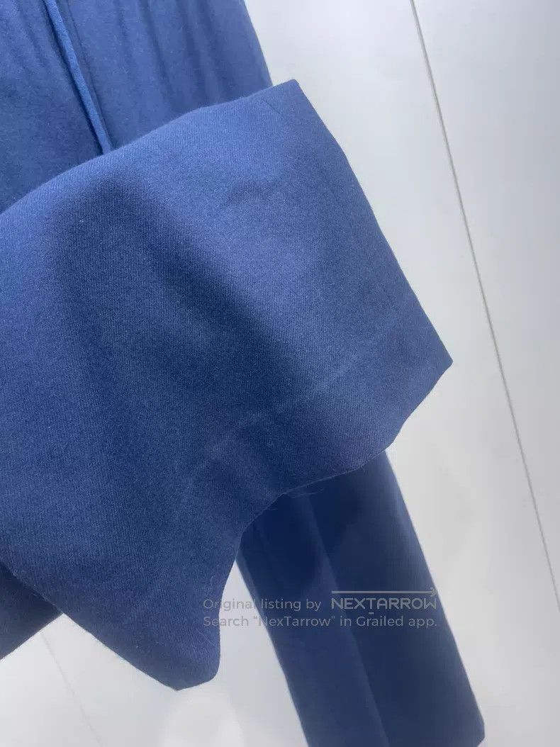 Loro Piana Loro Piana Navy Blue Drawstring Cashmere Wide Leg Pants Size 25" / US 0 / IT 36 - 6 Thumbnail
