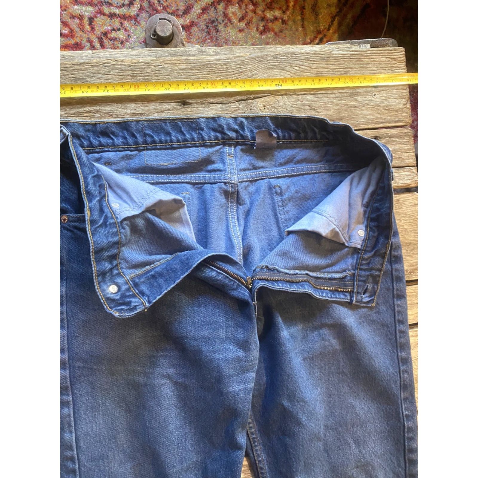 Levi's VINTAGE Levi’s Jeans Orange Tab Denim Straight Fit Mens 35x30 Blue 30 Inseam Size US 35 - 7 Thumbnail
