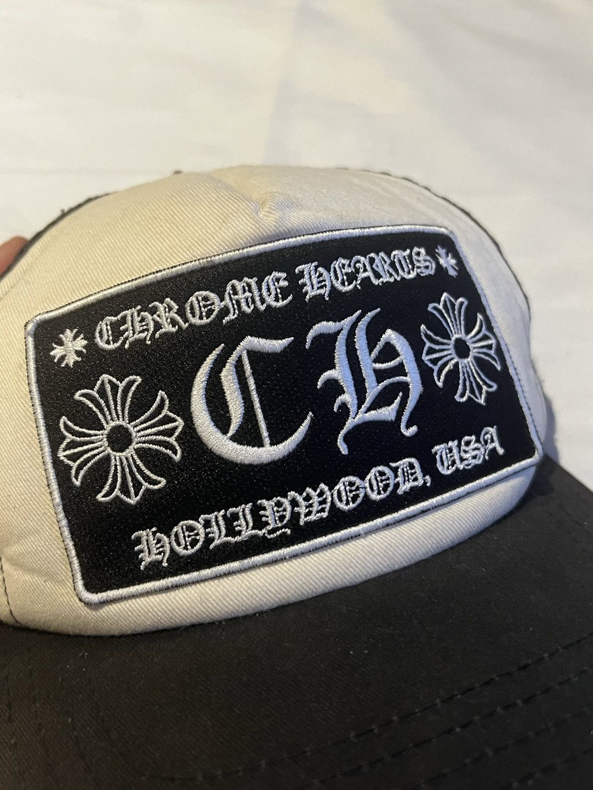 Chrome Hearts Chrome Hearts CH Logo Trucker Hat Size ONE SIZE - 5 Thumbnail