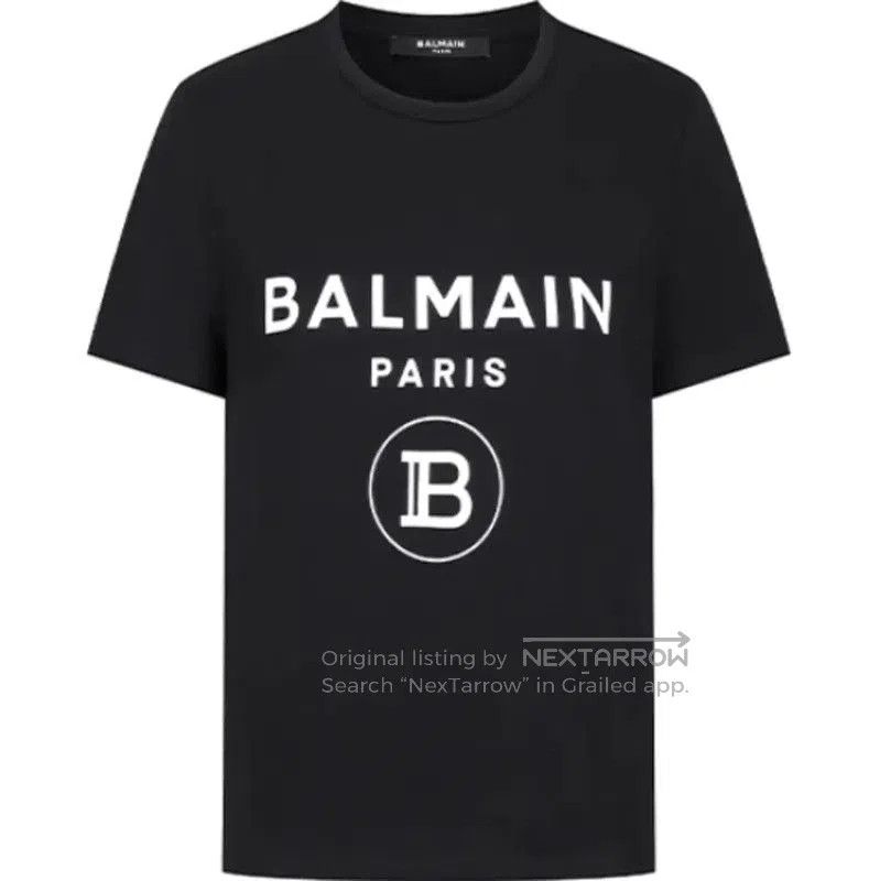 Balmain Balmain Black Cotton Short Sleeve T-Shirt . Size US S / EU 44-46 / 1 - 1 Thumbnail