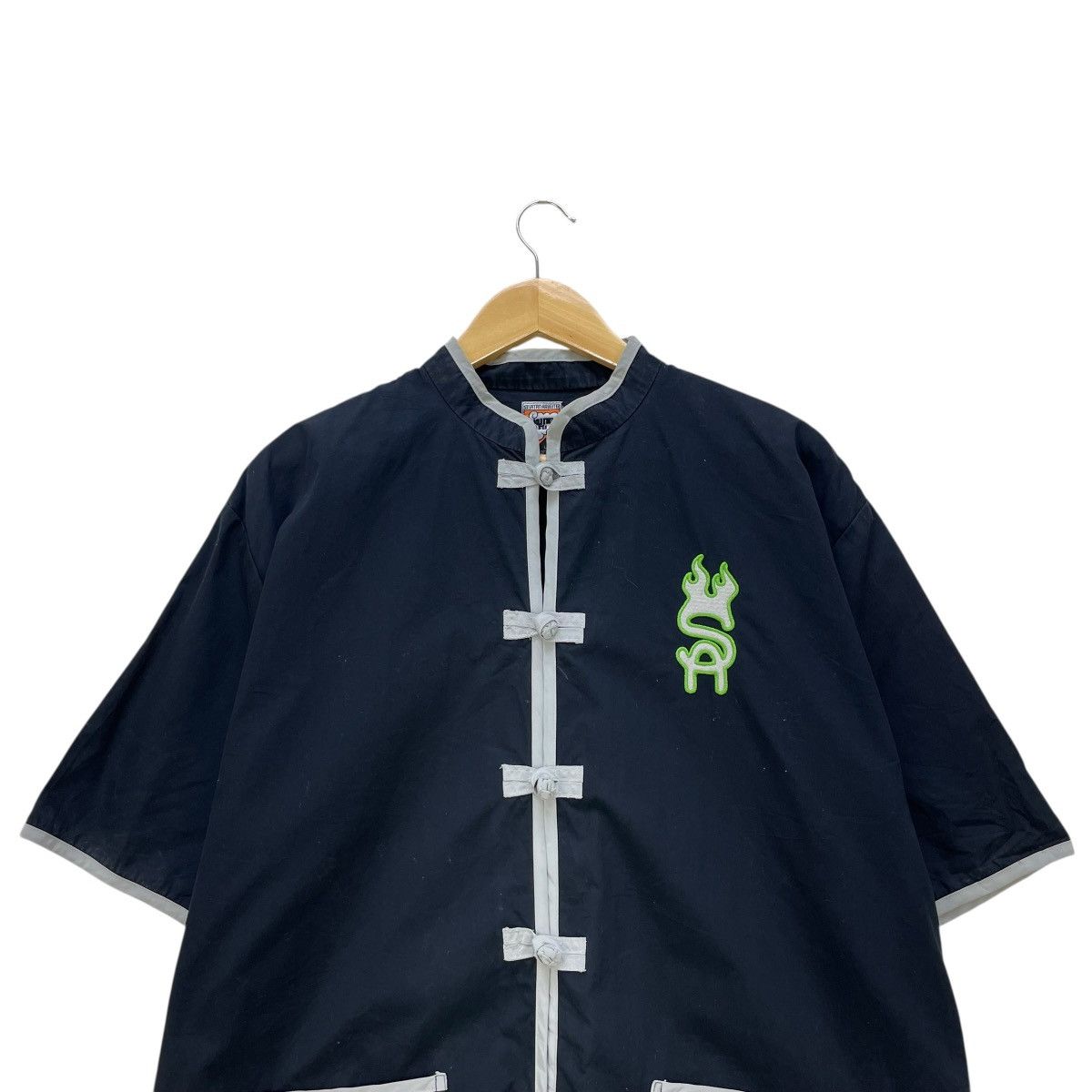 Japanese Brand 💥Vintage Japanese Brand Satan Arbeit Chinese Button Up Shirt Size US M / EU 48-50 / 2 - 3 Thumbnail