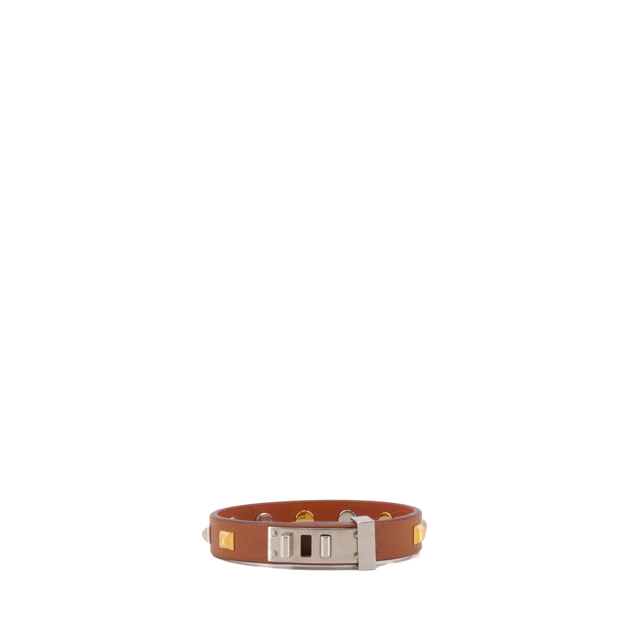 Hermes HERMÈS - Mini Dog Hermès bracelet in gold leather (T3) Size ONE SIZE - 1 Thumbnail