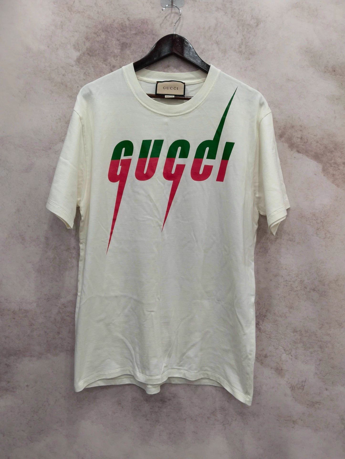 Gucci Blade Logo Print Crewneck Short Sleeve L