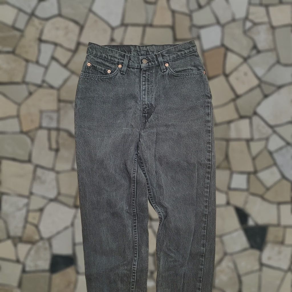 Levi's VINTAGE Levi's 512 Jeans 29 Waist High Rise Slim Fit Mom Jean Black Denim 90s Grunge Womens Size 29" - 1 Thumbnail