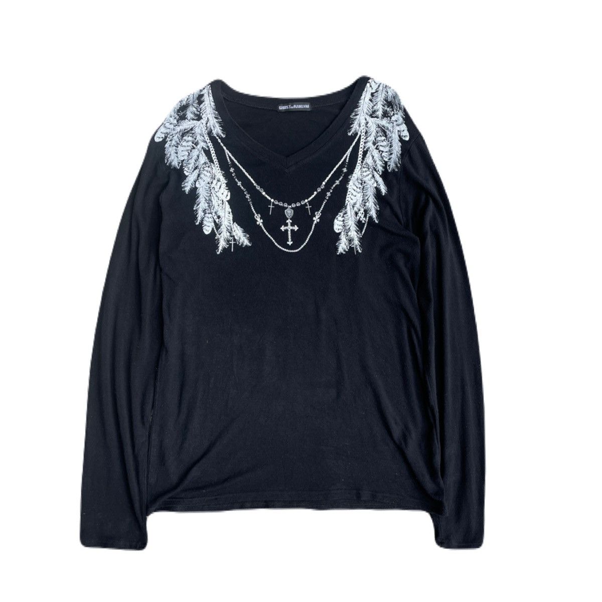 If Six Was Nine 2000s Ghost of Harlem Feather Necklace Long Sleeve Tee Vkei Size US S / EU 44-46 / 1 - 2 Thumbnail