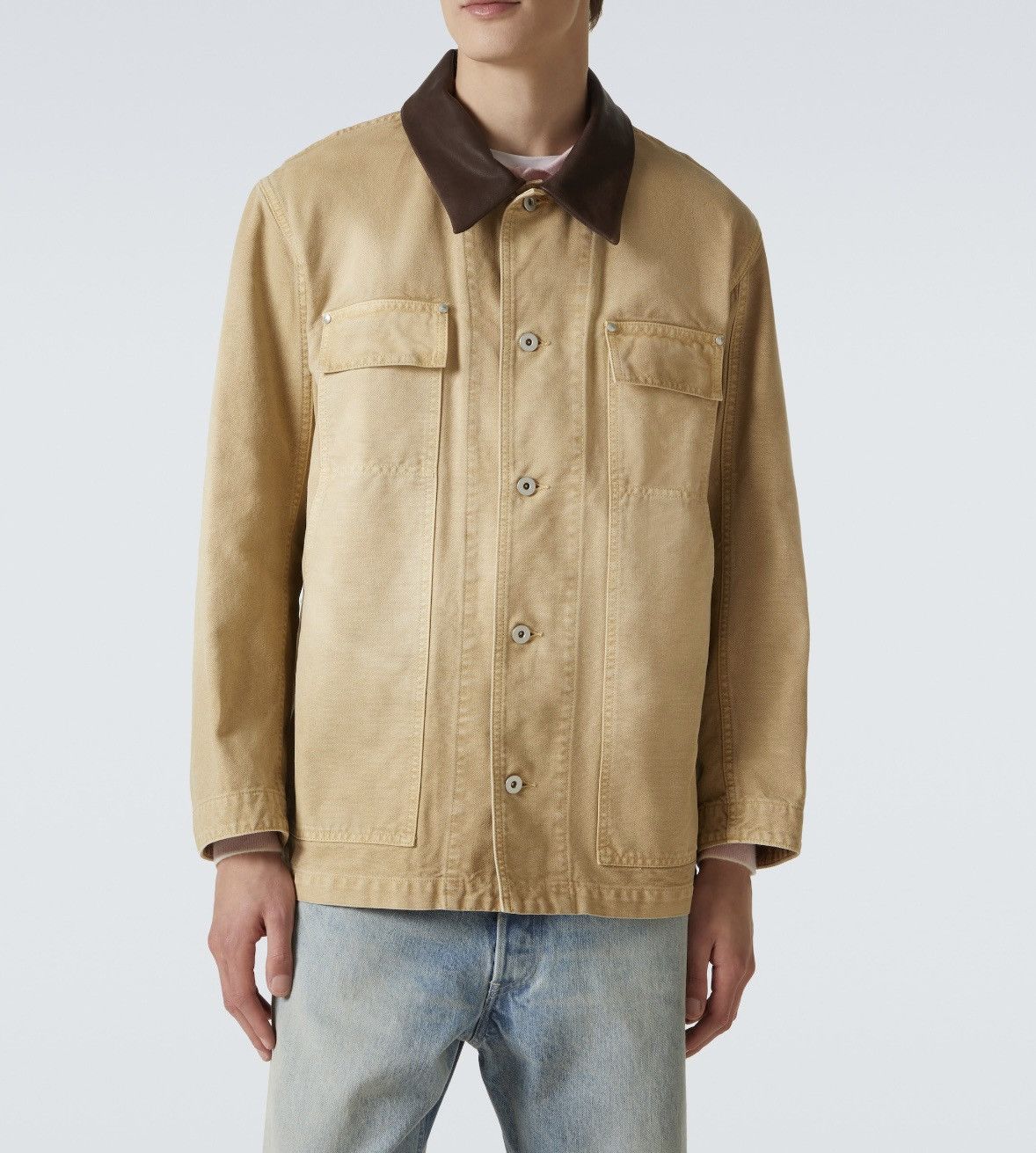 Auralee Auralee Leather Trimmed Duck Barn Jacket Sz JP 3 MSRP $905 Size US S / EU 44-46 / 1 - 3 Thumbnail