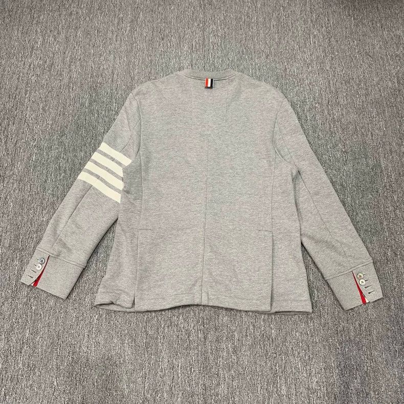 Thom Browne Thom Browne size1 Gray four stripe suit zipper jacket Size US S / EU 44-46 / 1 - 2 Thumbnail
