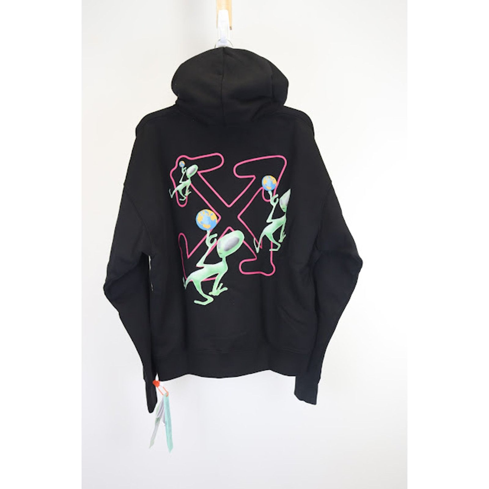 Off-White o1rshd1 Alien Arrow Skate Hoodie in Black/Green Size US XXS / EU 40 - 9 Thumbnail