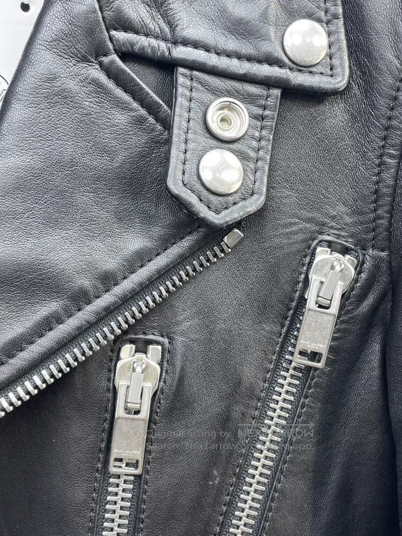 Saint Laurent Paris Saint Laurent Paris Black leather biker jacket Size XS / US 0-2 / IT 36-38 - 6 Thumbnail