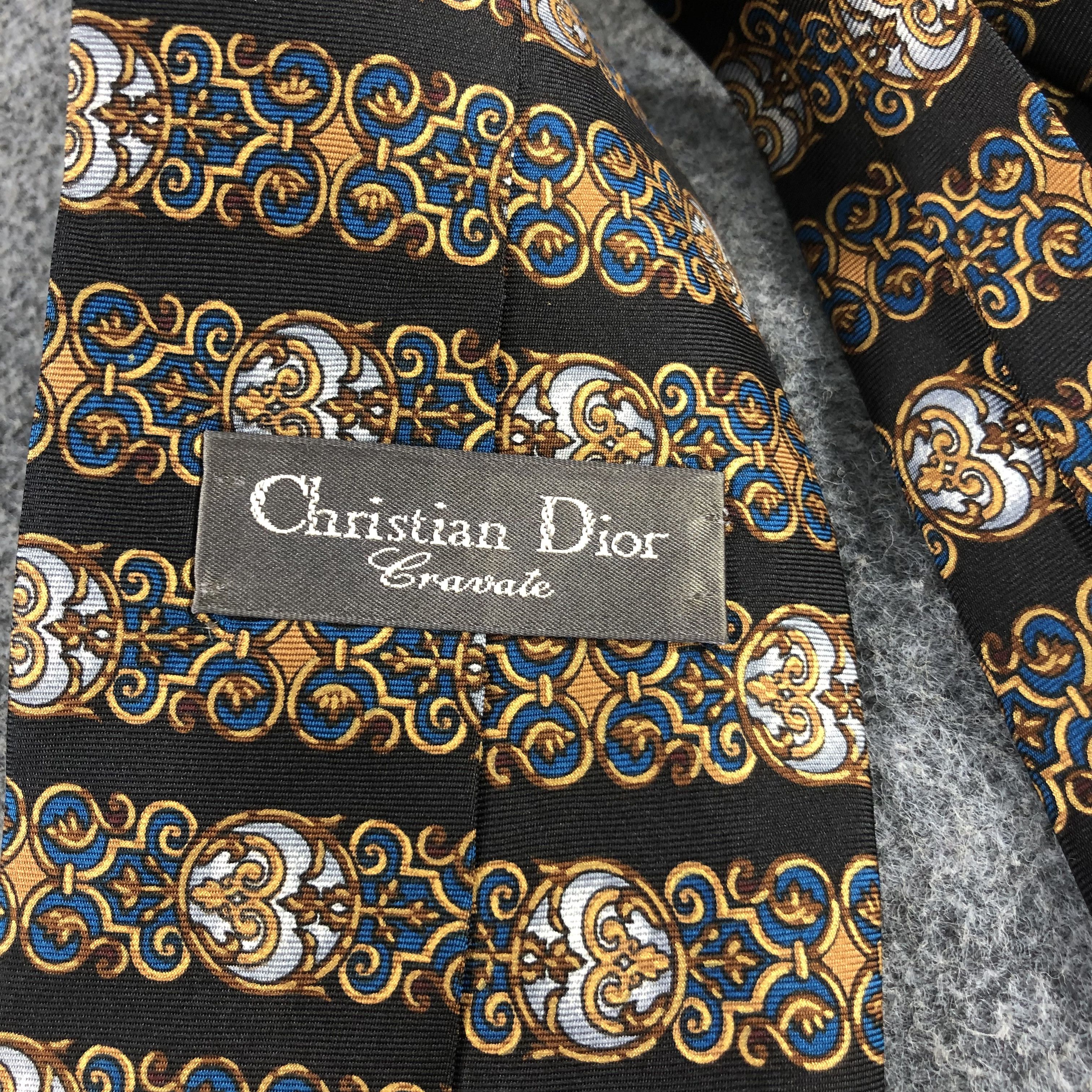 Vintage ChrISTIan diOR Baroque Silk Neck Tie T52 Size ONE SIZE - 3 Thumbnail