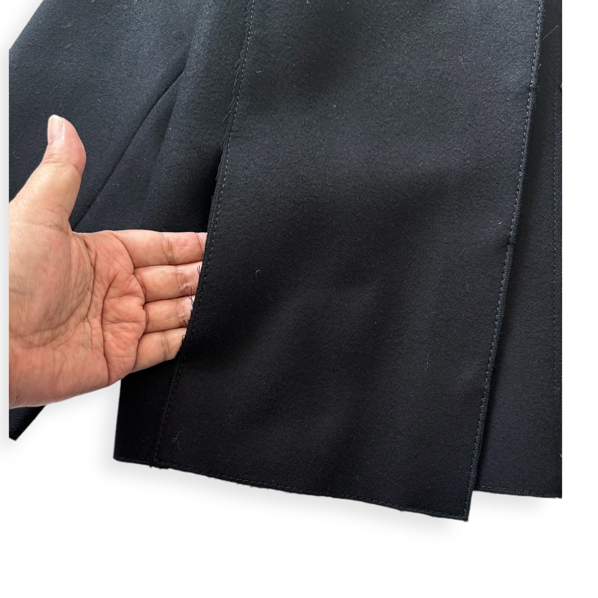 Prada Prada Archival F/W 2005 Runway Black Wool Collarless Jacket Size M / US 6-8 / IT 42-44 - 10 Thumbnail