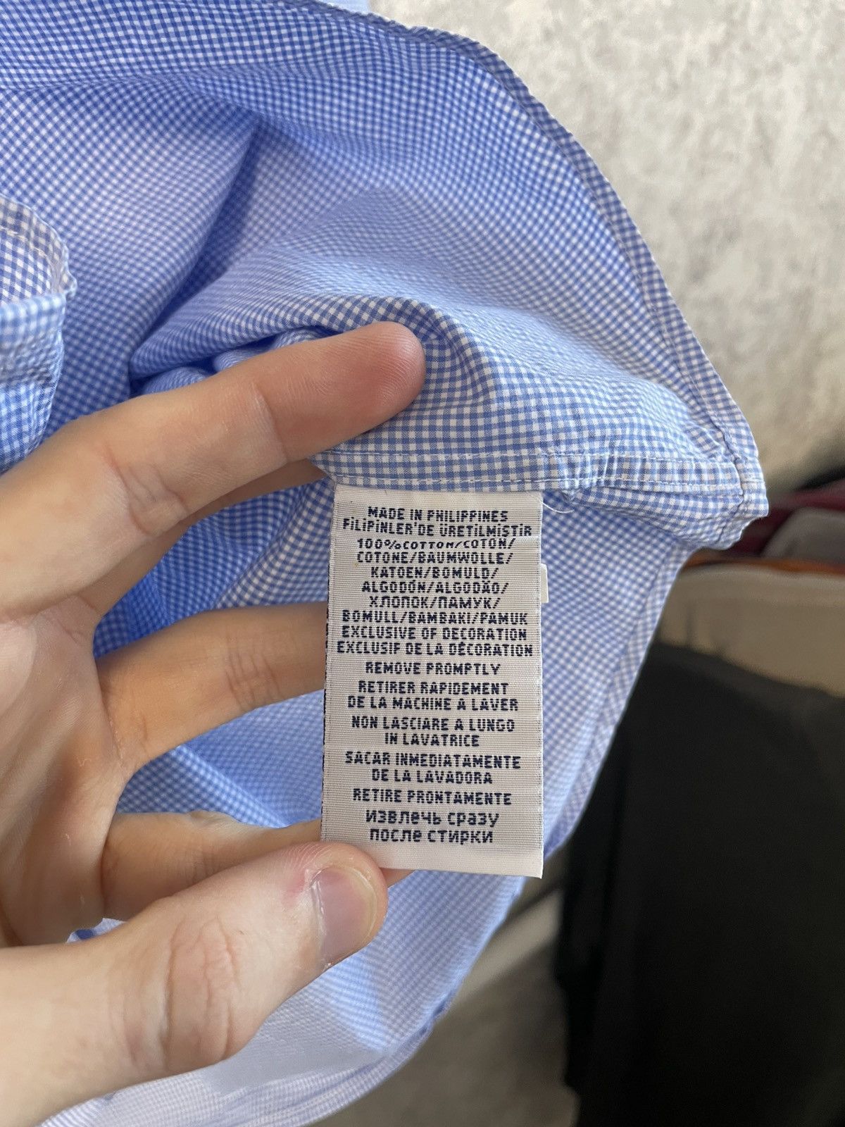 Polo Ralph Lauren Polo Ralph Lauren Blue Checkered Long Sleeve Shirt ButtonUp Size US XXL / EU 58 / 5 - 9 Thumbnail