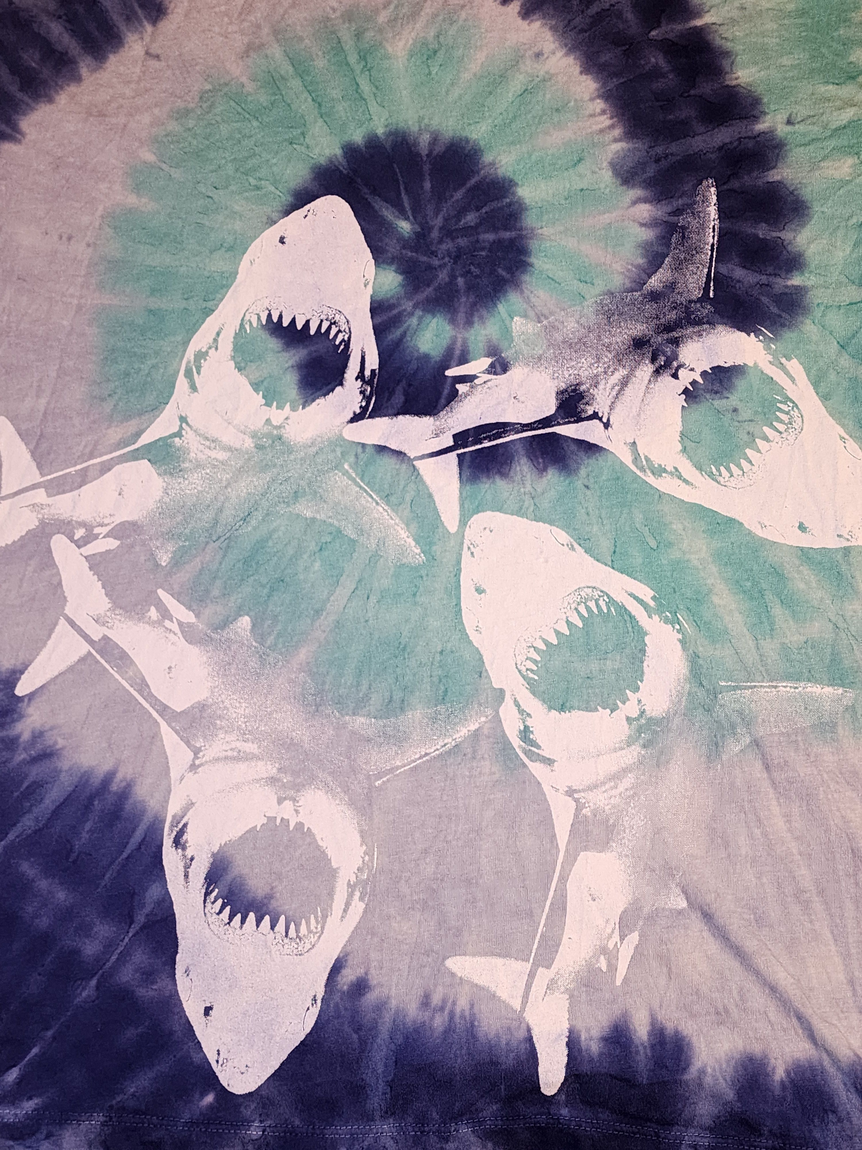 Amiri Amiri Shark Tie Dye Short Sleeve T Shirt Mens XXL Size US XXL / EU 58 / 5 - 3 Thumbnail