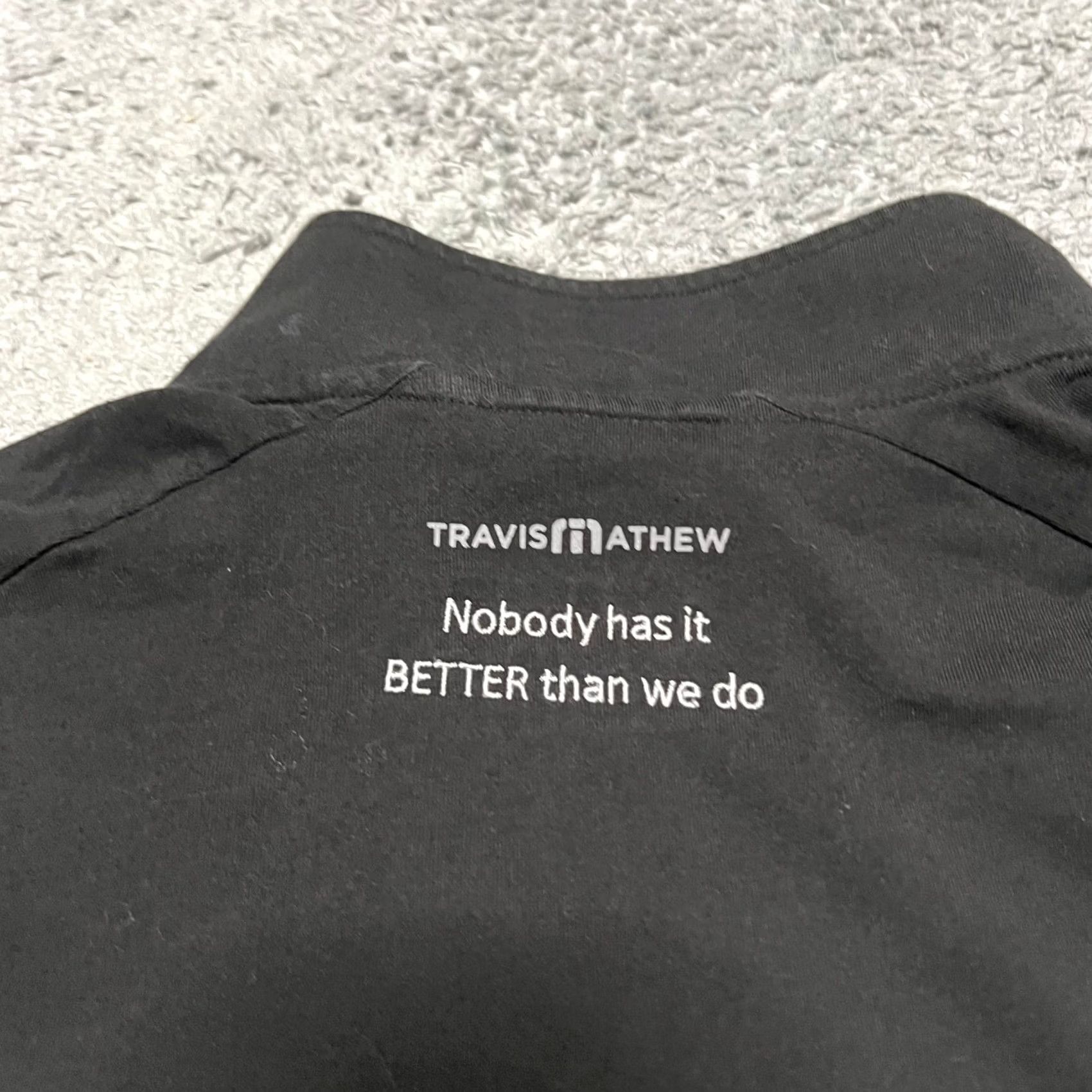 TravisMathew Travis Mathew Shirt Mens XL Black Qzip Long Sleeve Quarter Zip Shirt Men XL Black Qzip Long Sleeve Size US XL / EU 56 / 4 - 3 Thumbnail