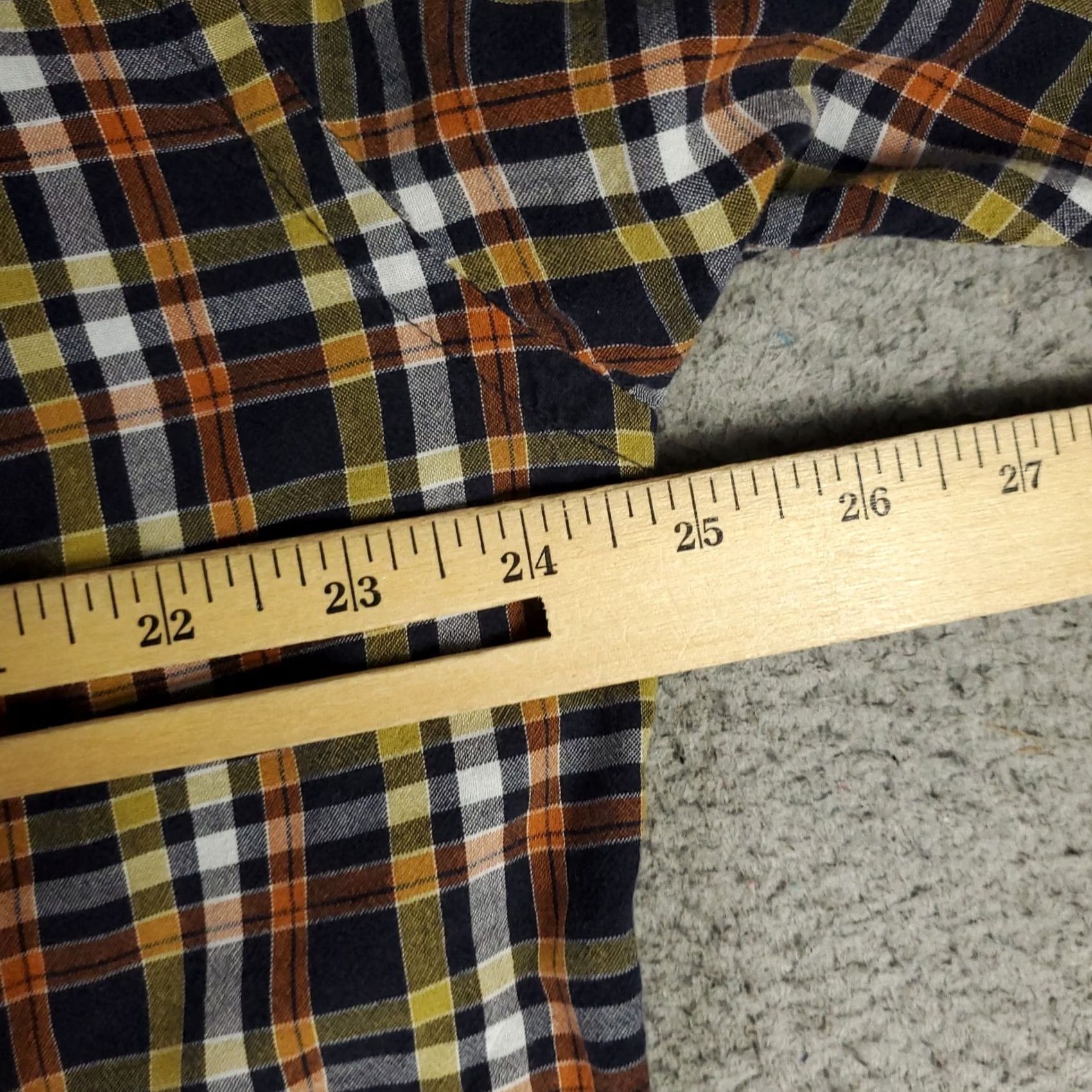 Brooks Brothers Brooks Brothers Shirt Mens Large Orange Blue Plaid Casual Button Up Short Sleeve Shirt Size US L / EU 52-54 / 3 - 5 Thumbnail