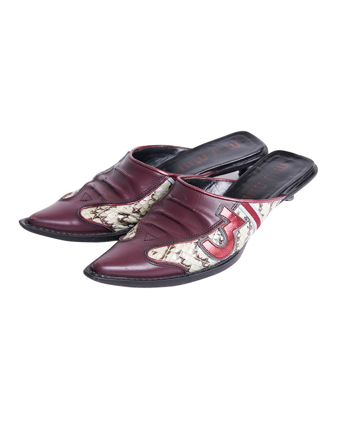 Miu Miu Miu Miu S/S2000 Number "3" Pointy Mules Size US 6 / IT 36 - 1 Thumbnail