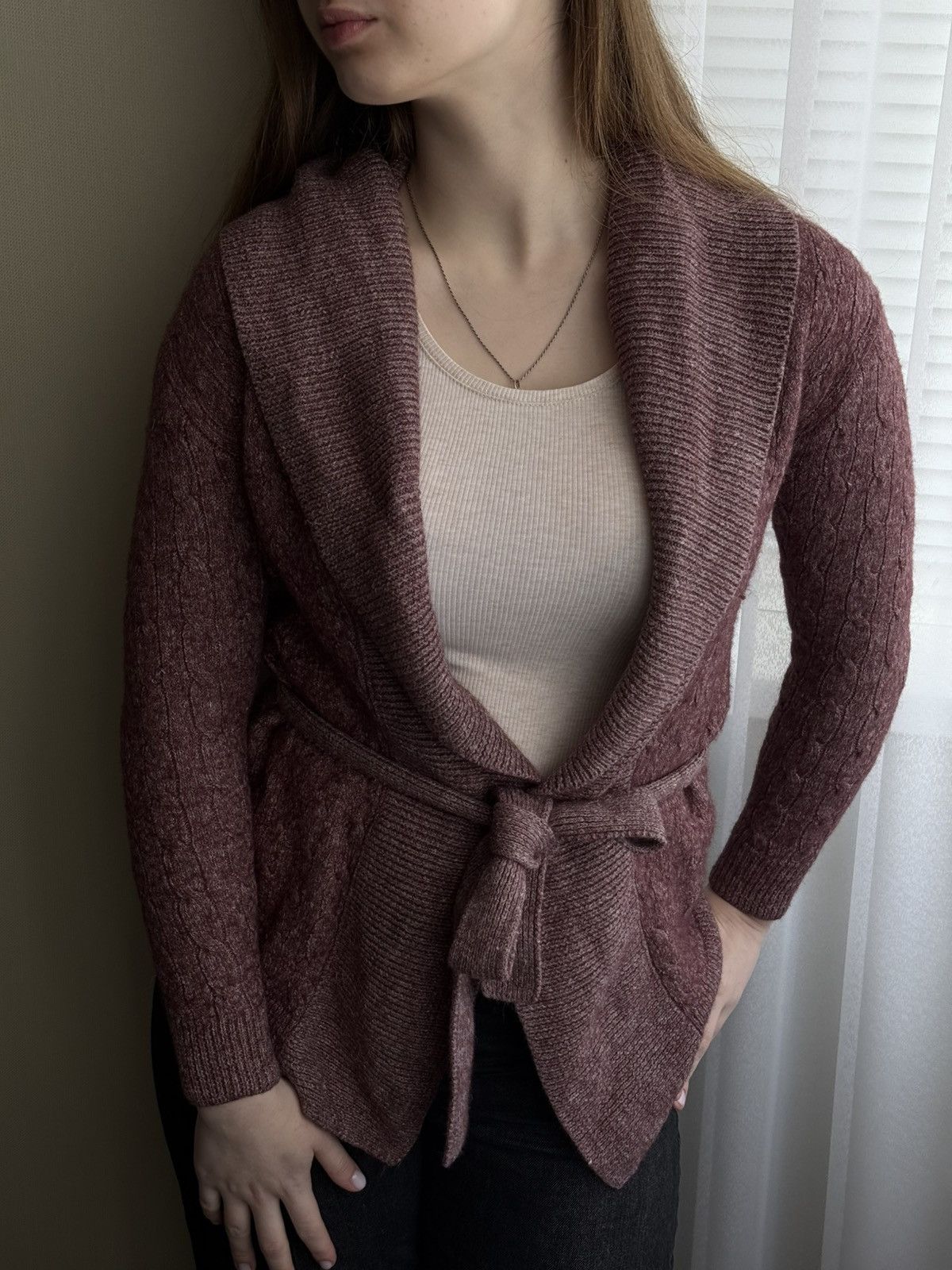 Ralph Lauren Ralph Lauren Cardigan Knitted Belted Linen Alpaca Size S / US 4 / IT 40 - 2 Thumbnail