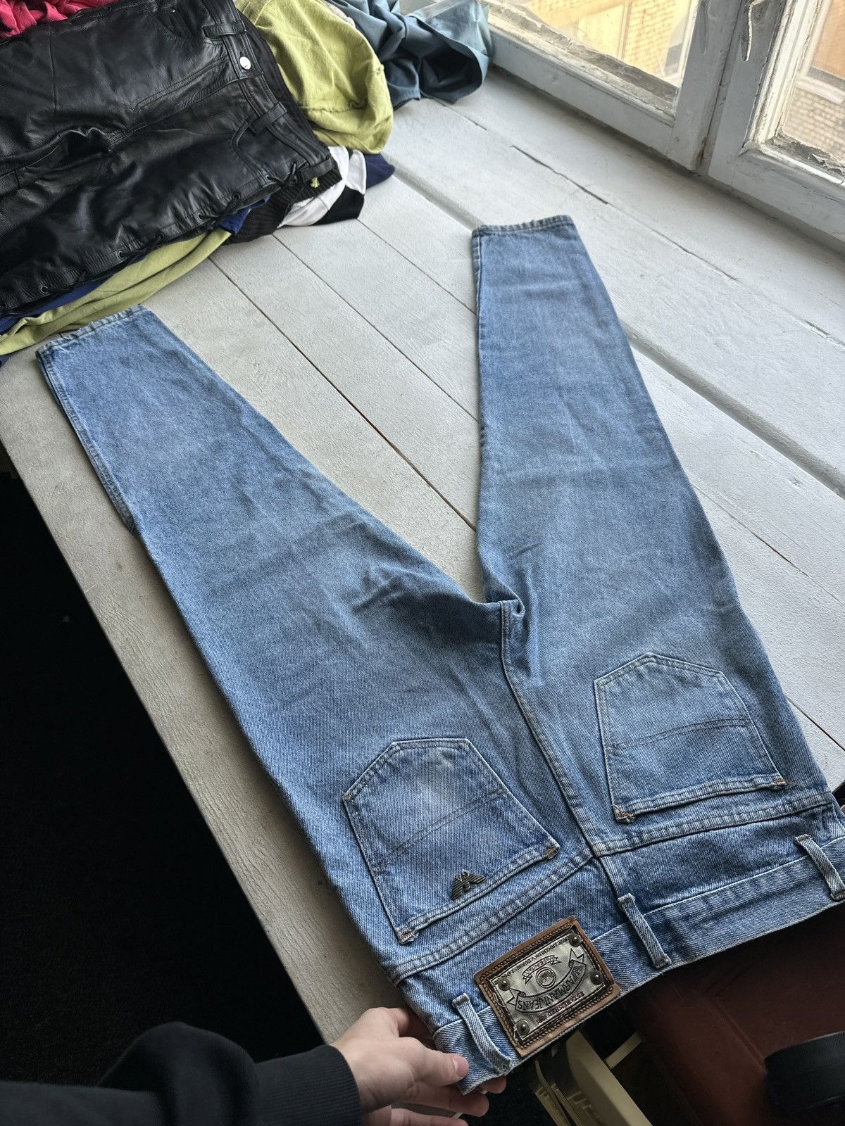 Giorgio Armani VNTG🚨90s Armani Jeans Denim blue Mens Pants Size US 30 / EU 46 - 2 Thumbnail