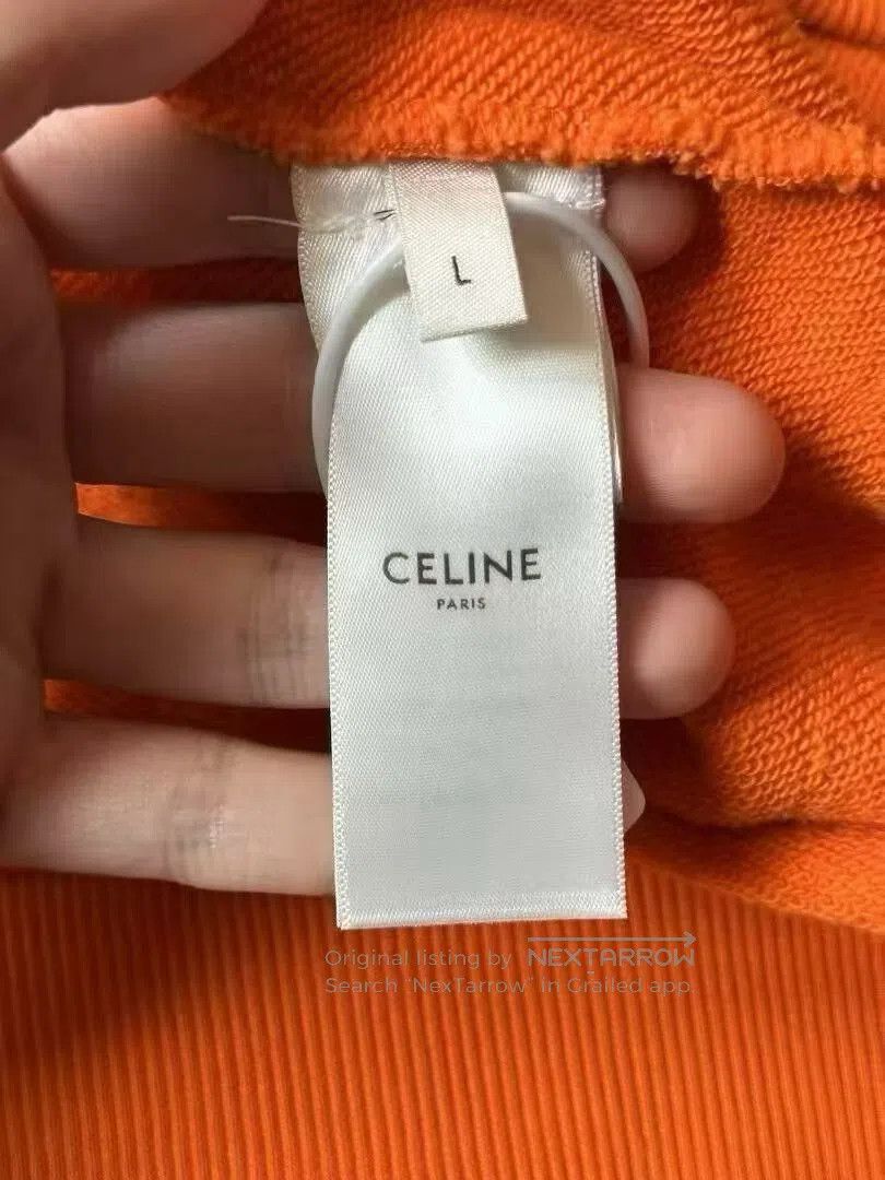 Celine Celine Orange Logo Hoodie. Size US L / EU 52-54 / 3 - 4 Thumbnail