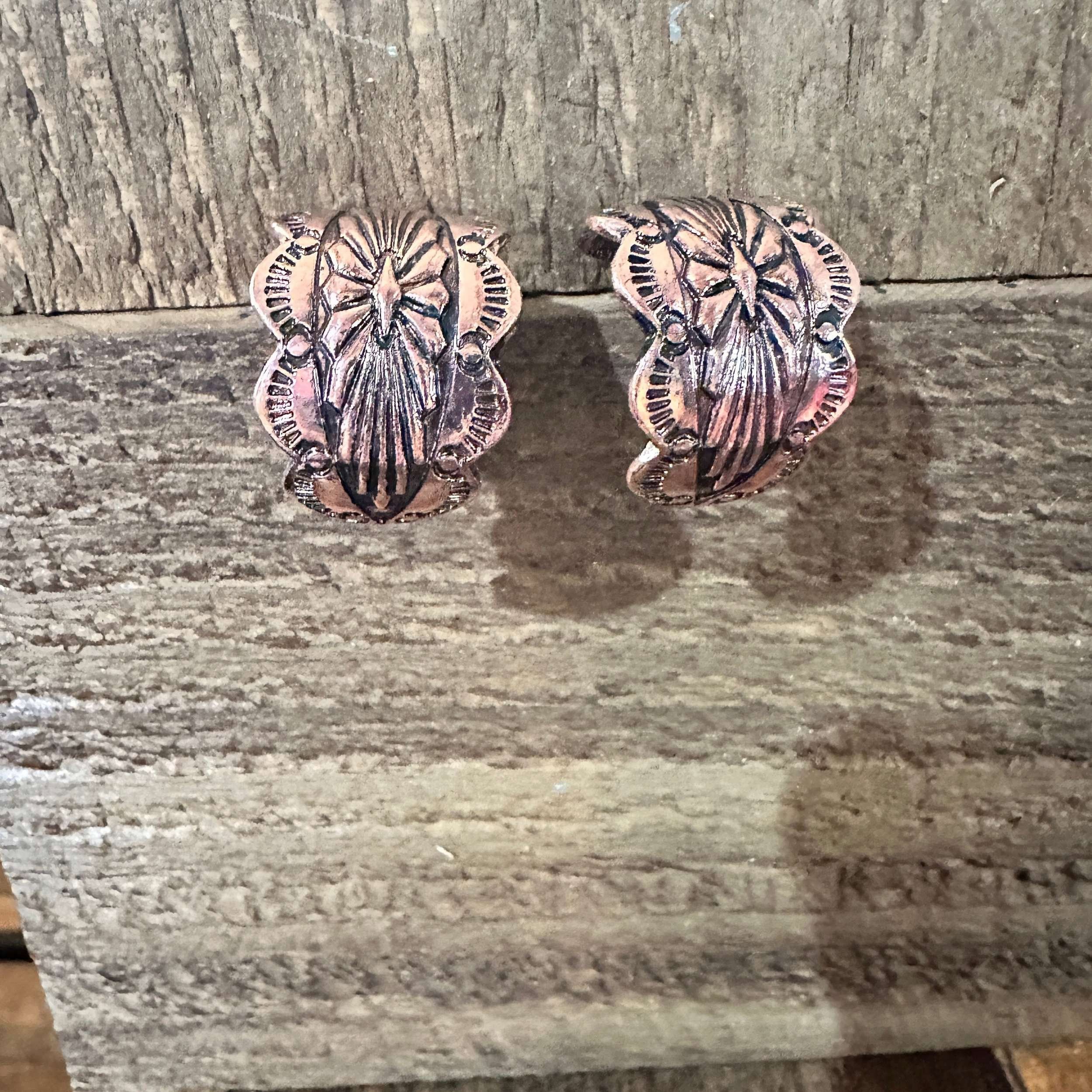Other Copper Leaf Design Earrings: Embrace Western Elegance Size ONE SIZE - 4 Thumbnail